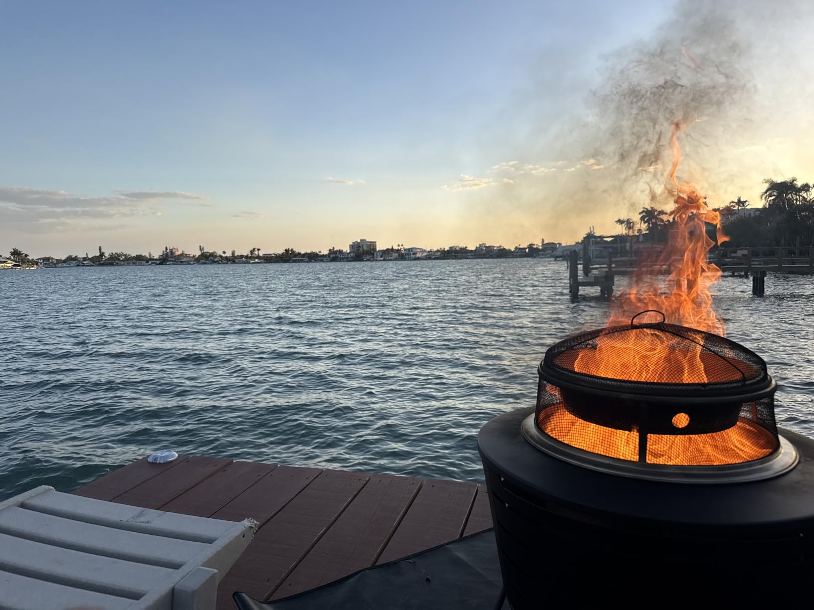 TIKI Patio Smokeless Fire Pit, 25 in Wood Burning Fire Pit with Cover customer photo 1