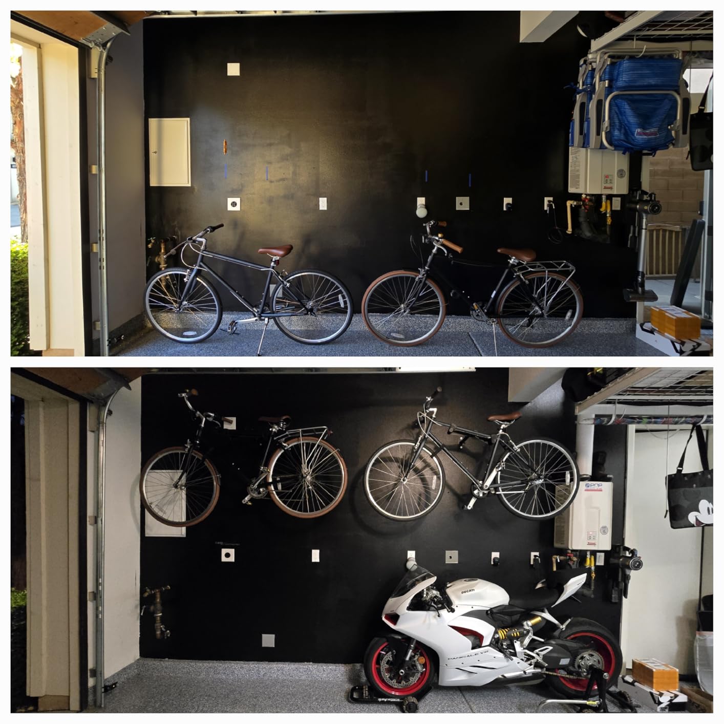 Vibrelli Bike Wall Mount - Horizontal Storage Rack for Hanging Bicycles in Garage - Adjustable Bike Hanger, Holder - Wall Bike Rack Hooks for Bicycle customer photo 1