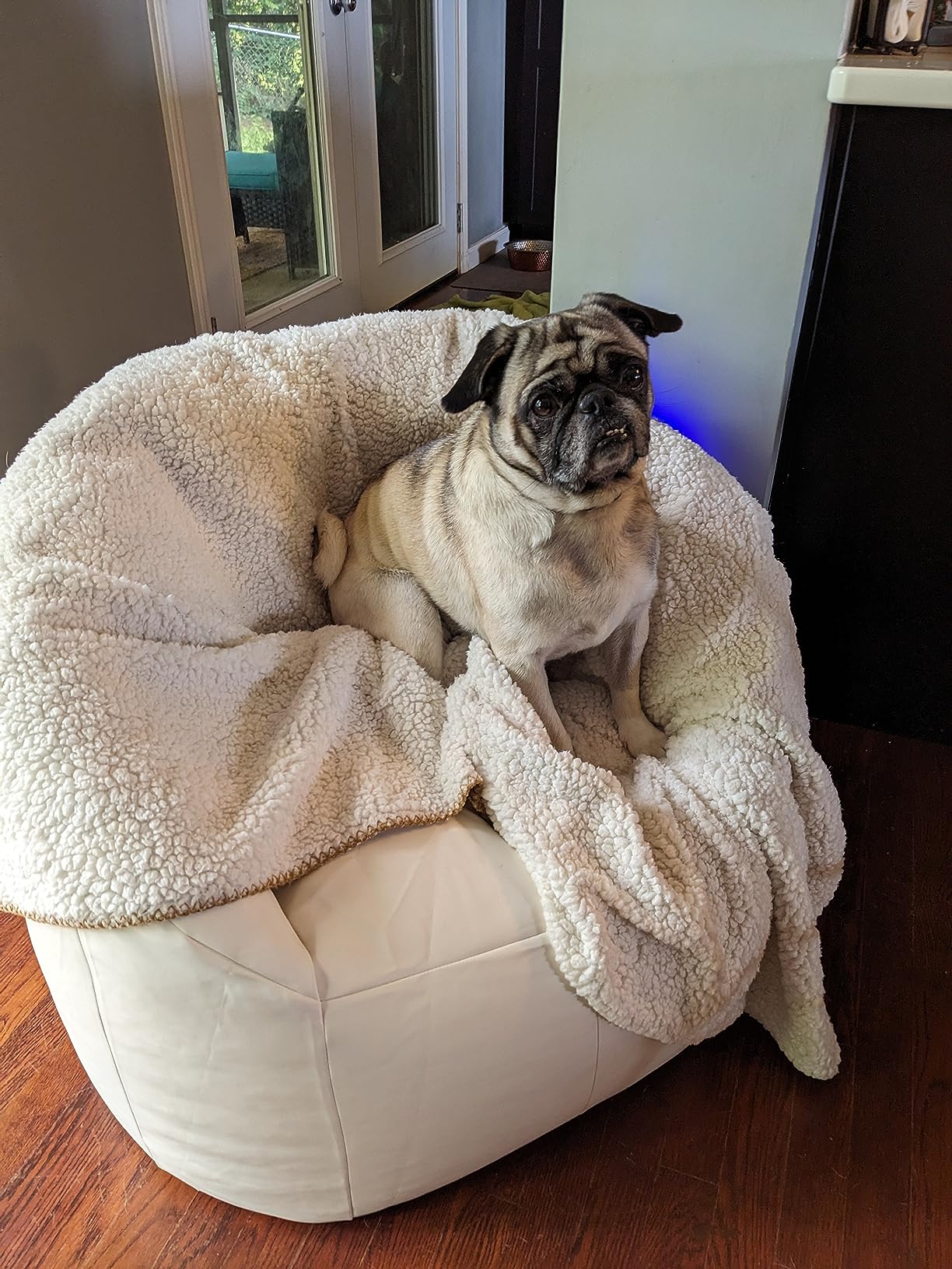 Big Joe Milano Outdoor Beanbag Chair White Marine customer photo 1
