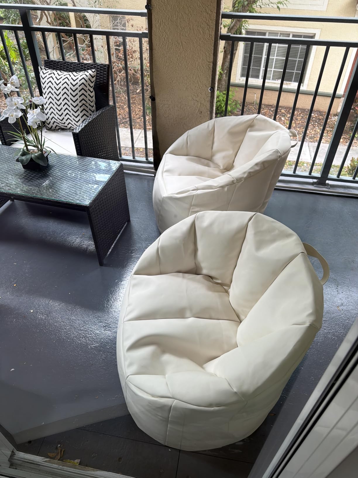 Big Joe Milano Outdoor Beanbag Chair White Marine customer photo 2