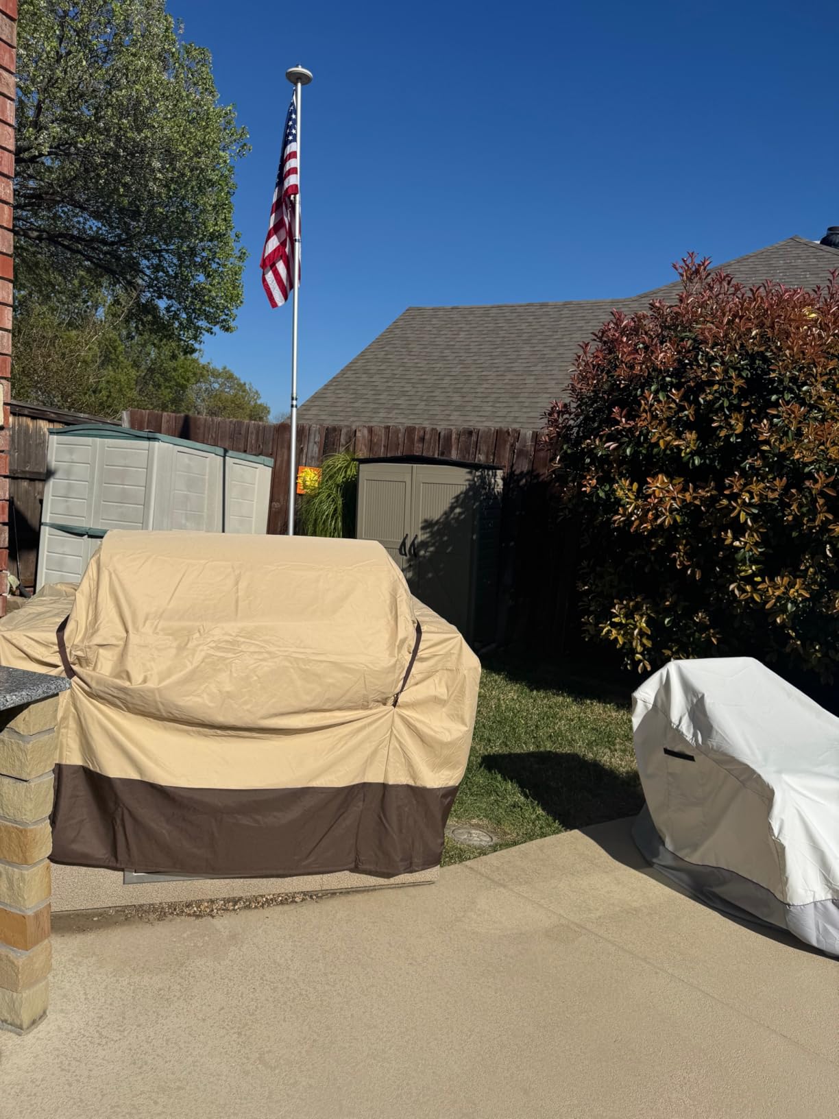 Vailge Grill Cover for Outdoor Grill & Waterproof 600D BBQ Cover 58 Inch | Gas Grill Cover Features Zippered Pocket for BBQ Tools, Windproof Straps. Fits Weber, Brinkmann, Char Broil Grills and More customer photo 1