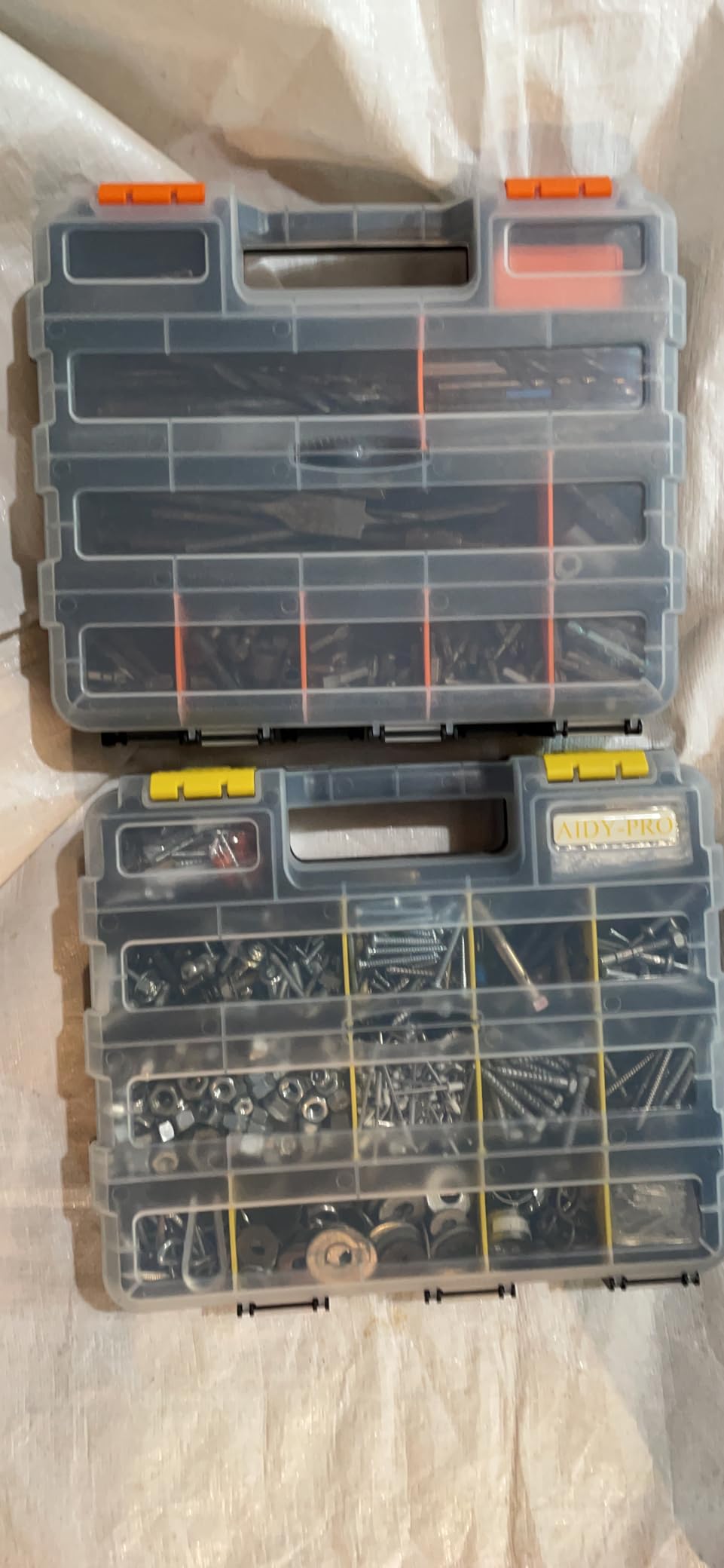 CASOMAN Tool Box Organizer Interlocking Black Small Parts Organizer for Fasteners and Crafts w/Removable Dividers (2 Piece Pack) customer photo 2
