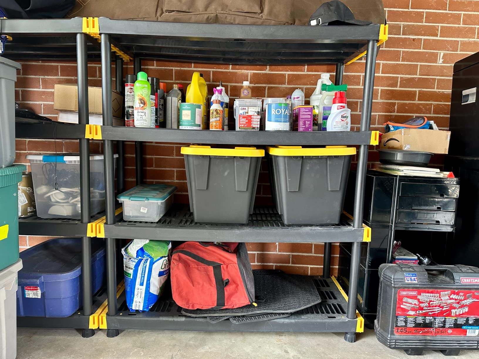 CX 4-Tier Heavy Duty Plastic Storage Shelves for Garage Organization customer photo 1