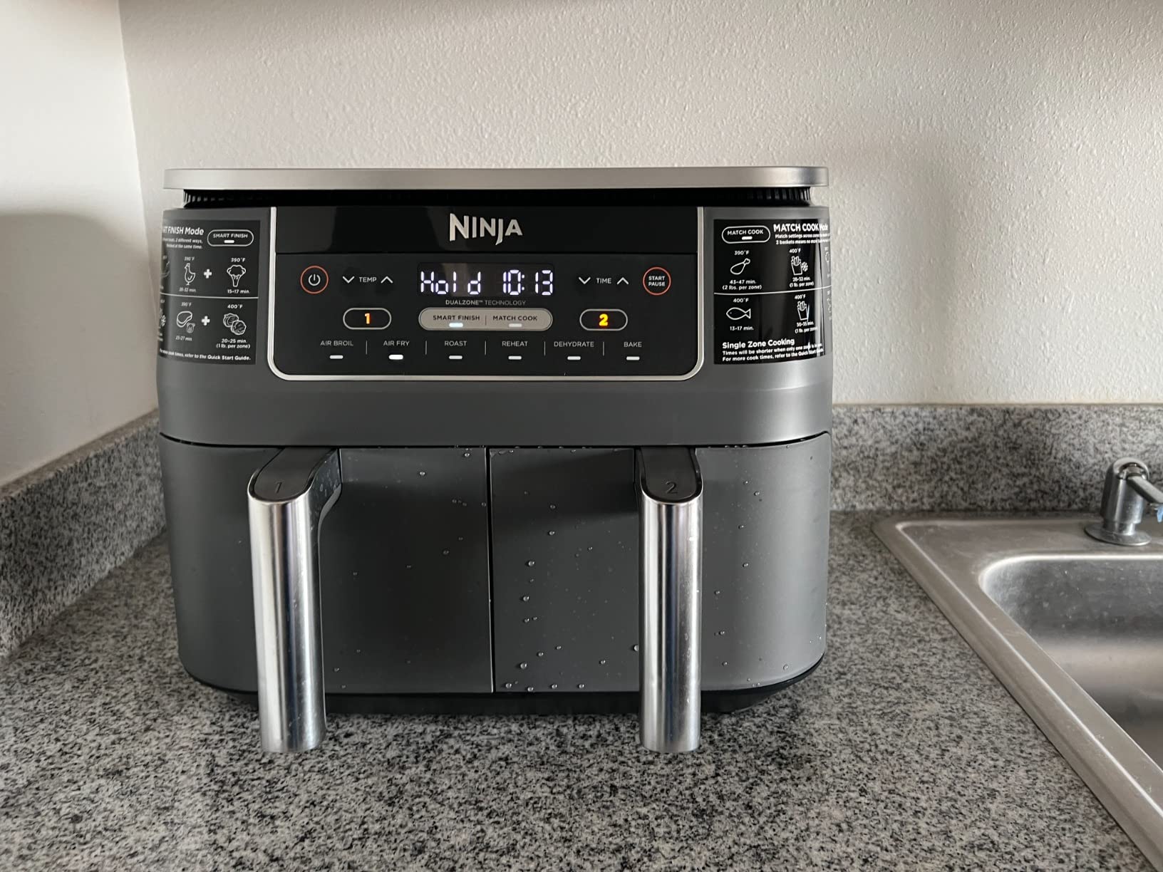 Ninja Foodi Air Fryer, 8 Qt DualZone, 6-in-1, Grey, DZ201 customer photo 1