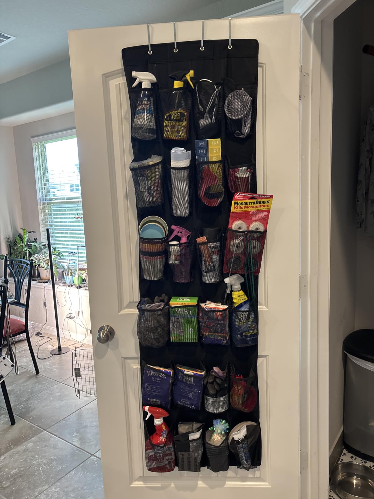 GORILLA GRIP Over the Door Shoe Organizer, 24 Large Pockets, Black customer photo 1