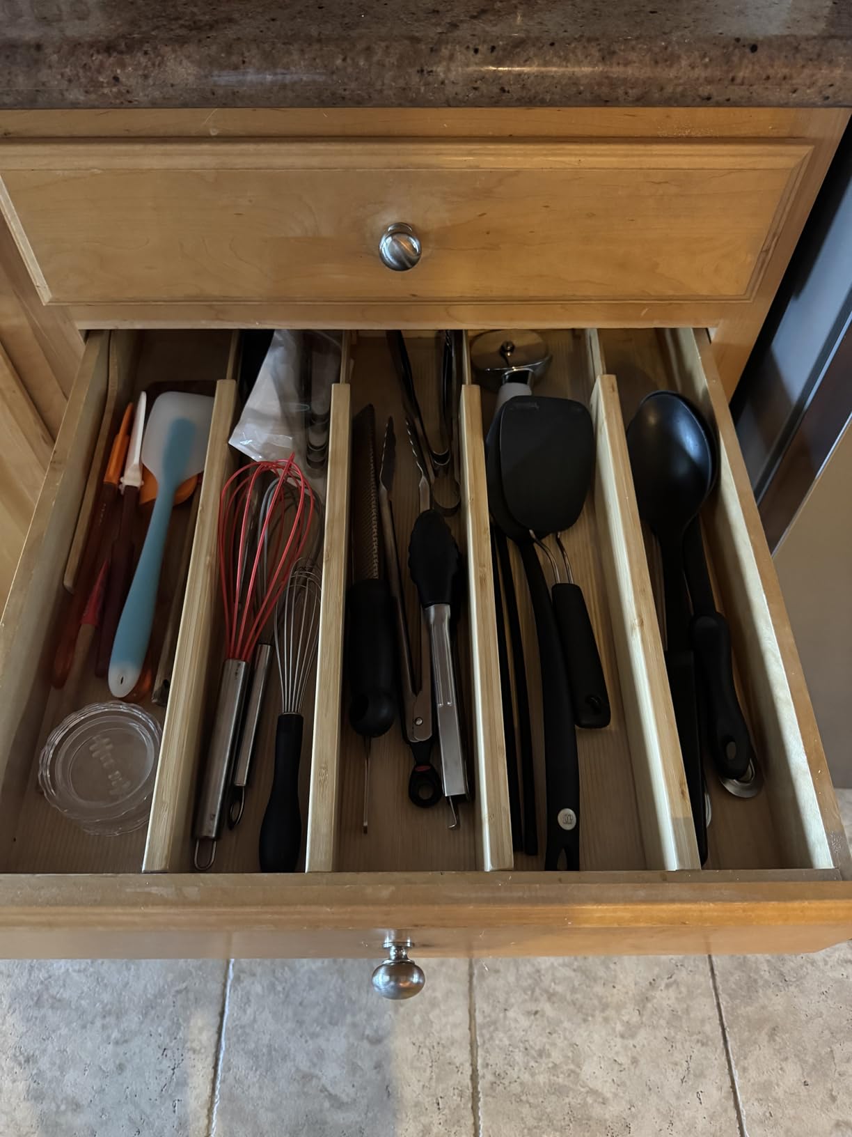 BAMEOS Bamboo Expandable Drawer Dividers – Fits 16.6