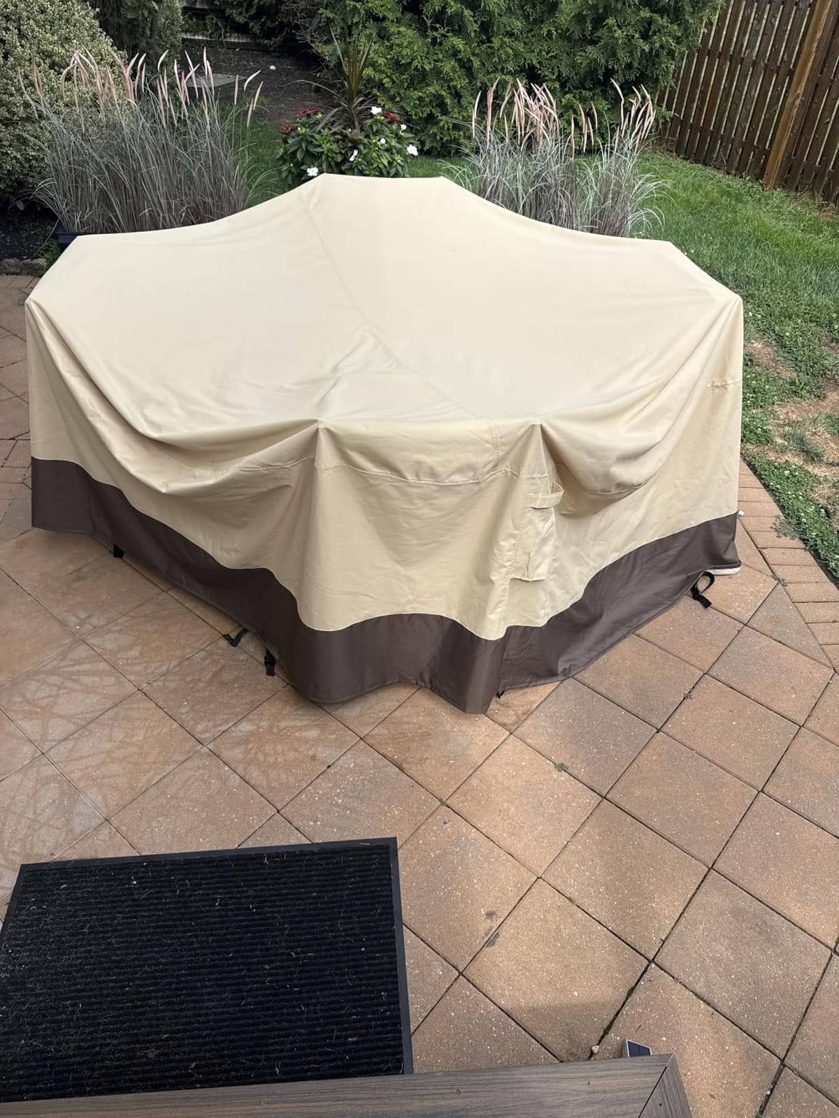 Vailge Patio Outdoor Furniture Covers Waterproof, Round Outdoor Table Cover customer photo 2