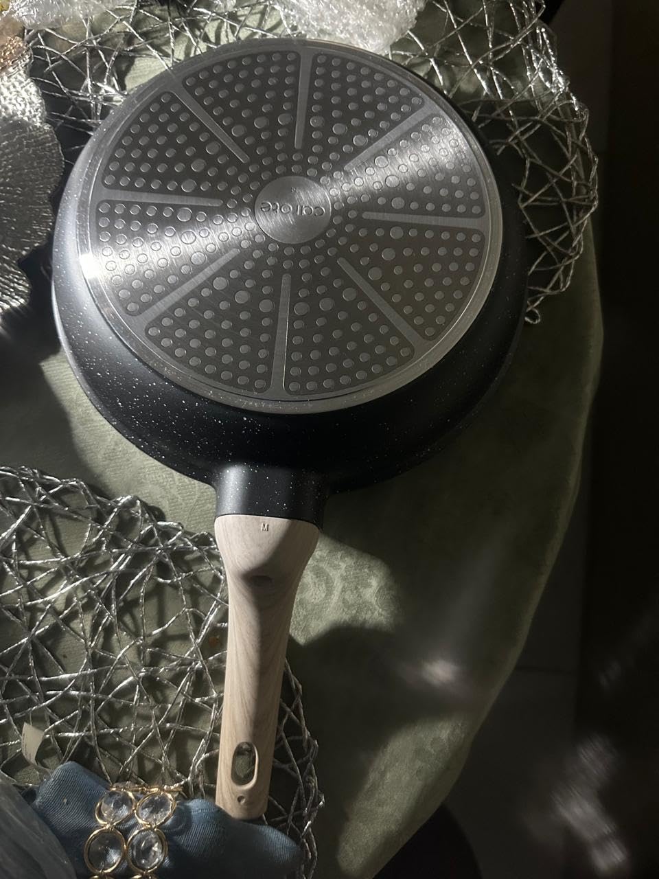 CAROTE Non Stick Frying Pan, 10 Inch Classic Granite Skillet with Glass Lid customer photo 2