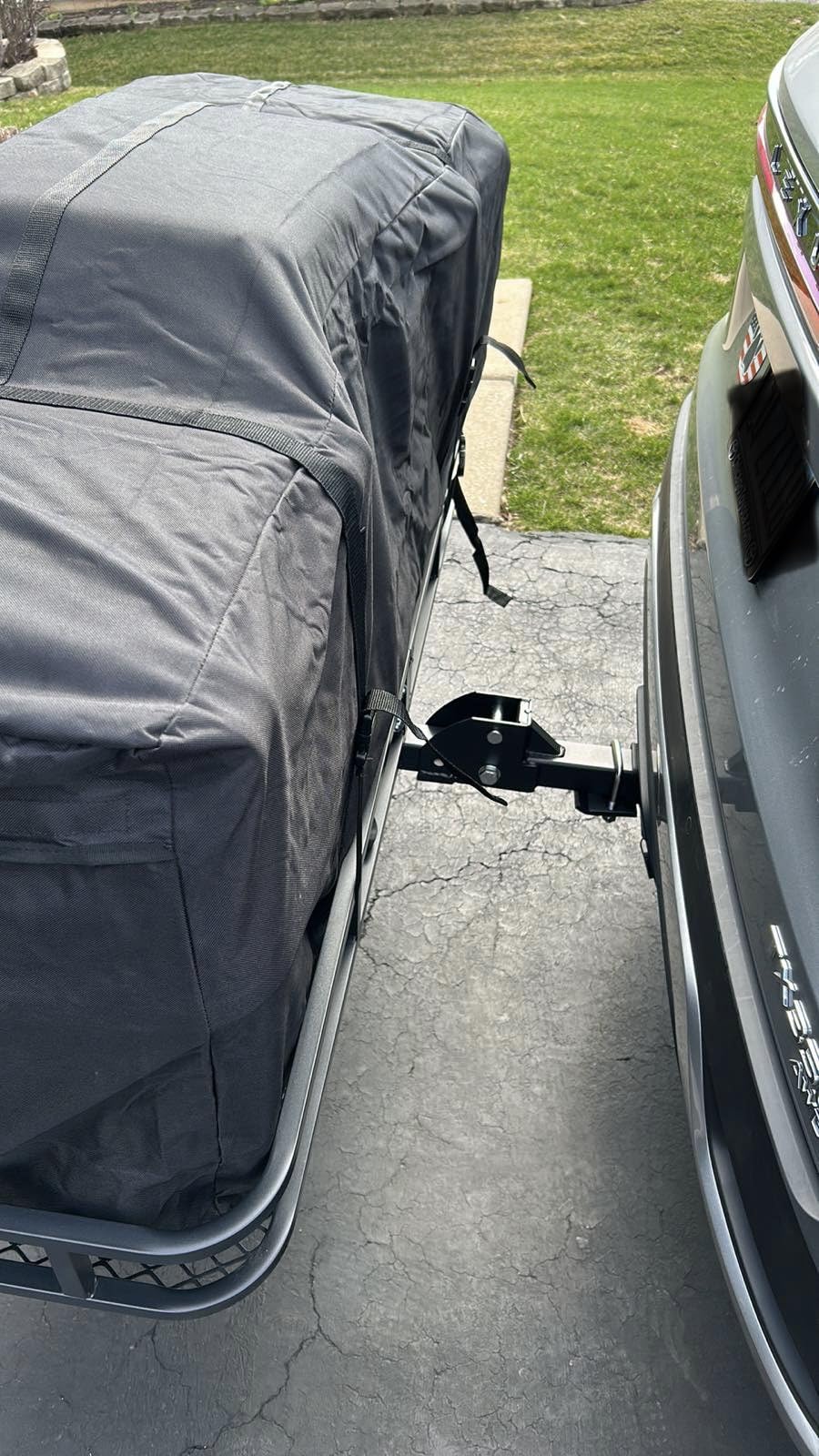 ARKSEN Folding Hitch Cargo Carrier w/Bag, Net, Straps, Stabilizer customer photo 2