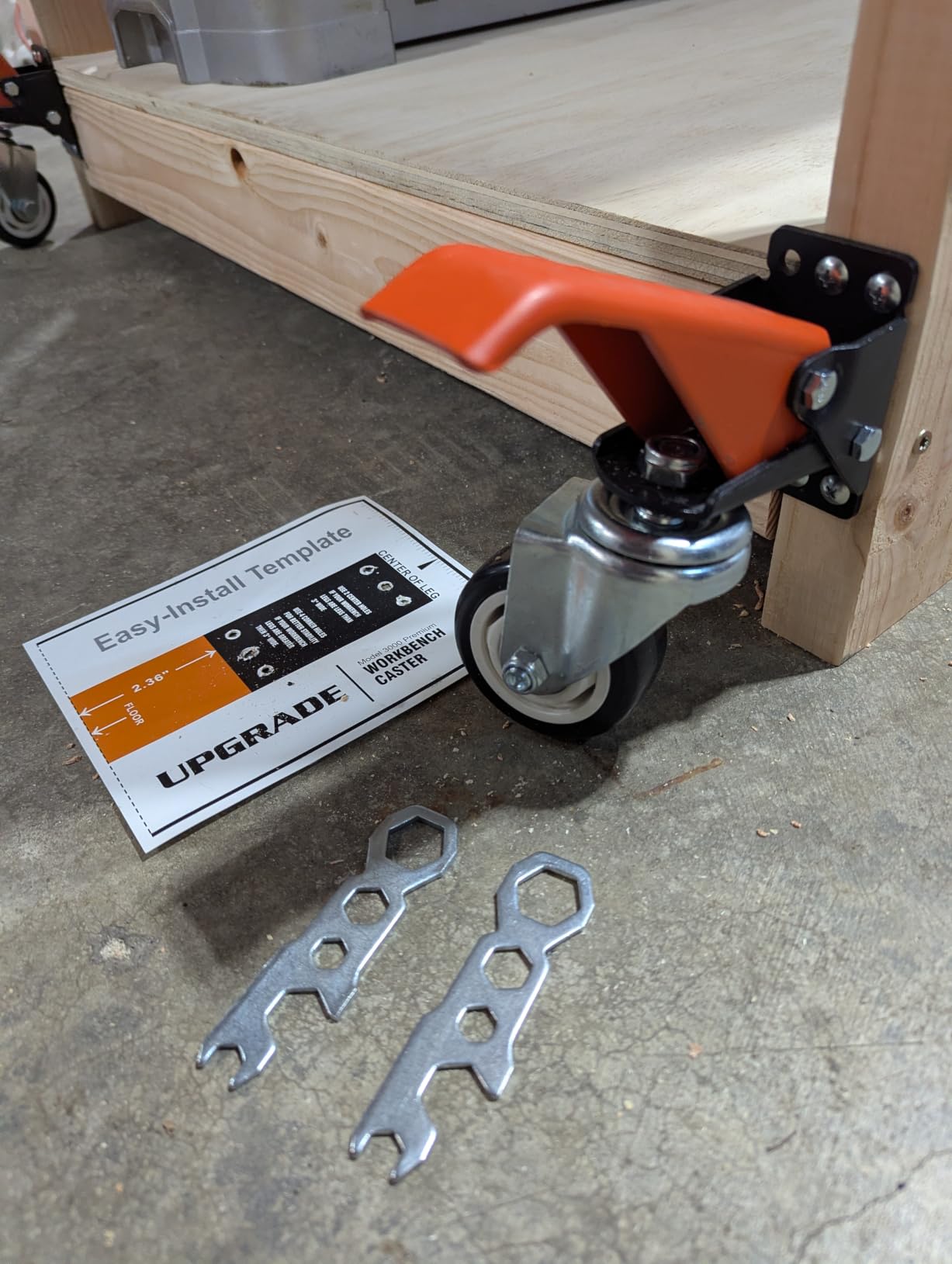 Ronlap Workbench Casters Wheels Kit Retractable Casters Set of 4, 880Lbs customer photo 1