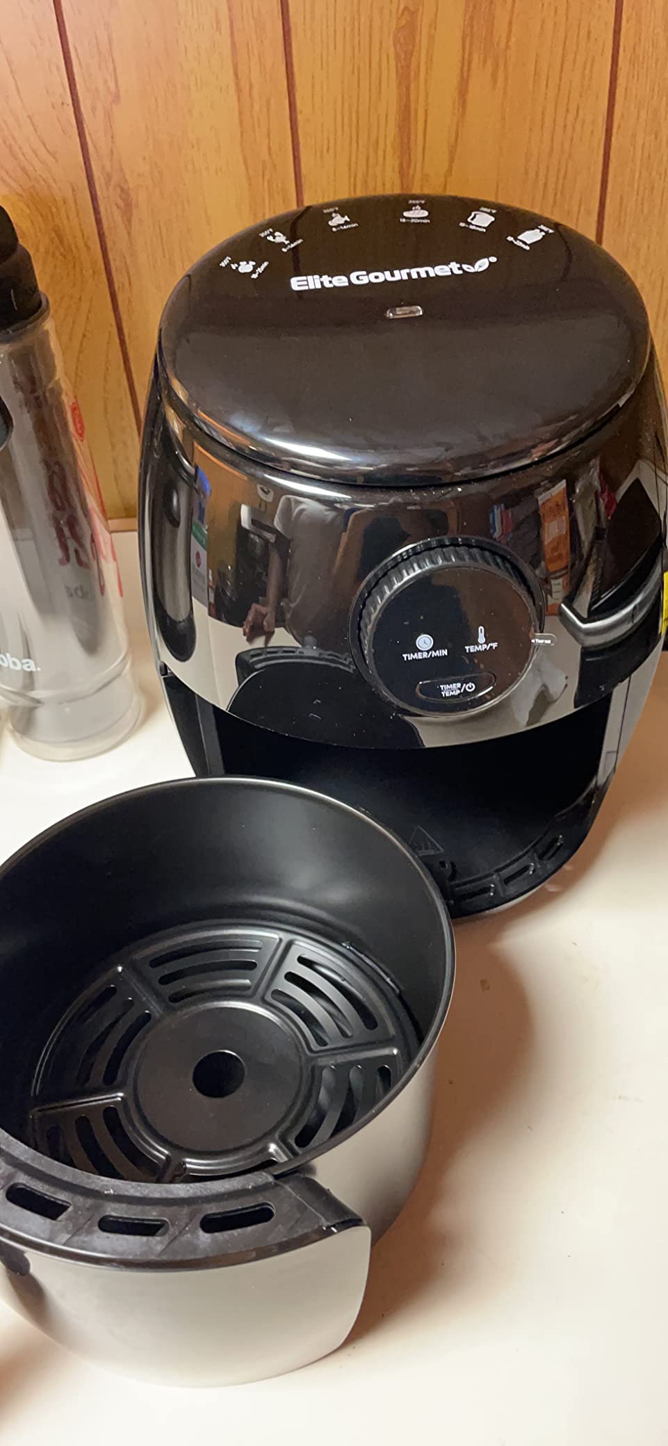 Elite Gourmet 2.1Qt Programmable Personal Air Fryer, 1000W, Compact Design | Timer, Temp Control, Space-Saving, EAF2612D customer photo 2