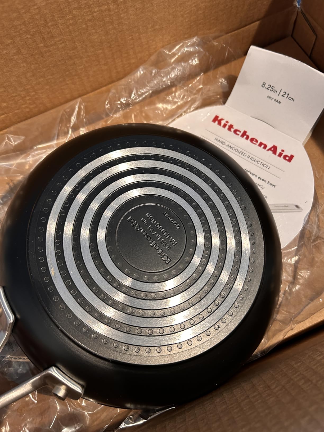 KitchenAid Hard-Anodized Induction Nonstick Frying Pan, 8.25-Inch, Black | Even heat, nonstick cooking, induction pan, dishwasher safe, non stick cookware, matte black, induction-ready skillet customer photo 2