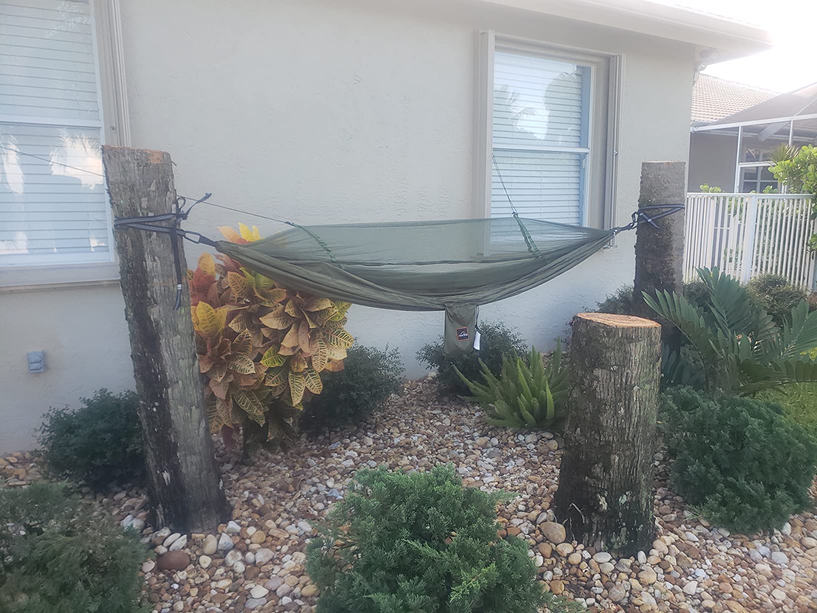 AnorTrek Camping Hammock with Mosquito Net, Double & Single Lightweight Portable Hammocks with Tree Straps, Parachute Hammock for Camping, Backpacking customer photo 1