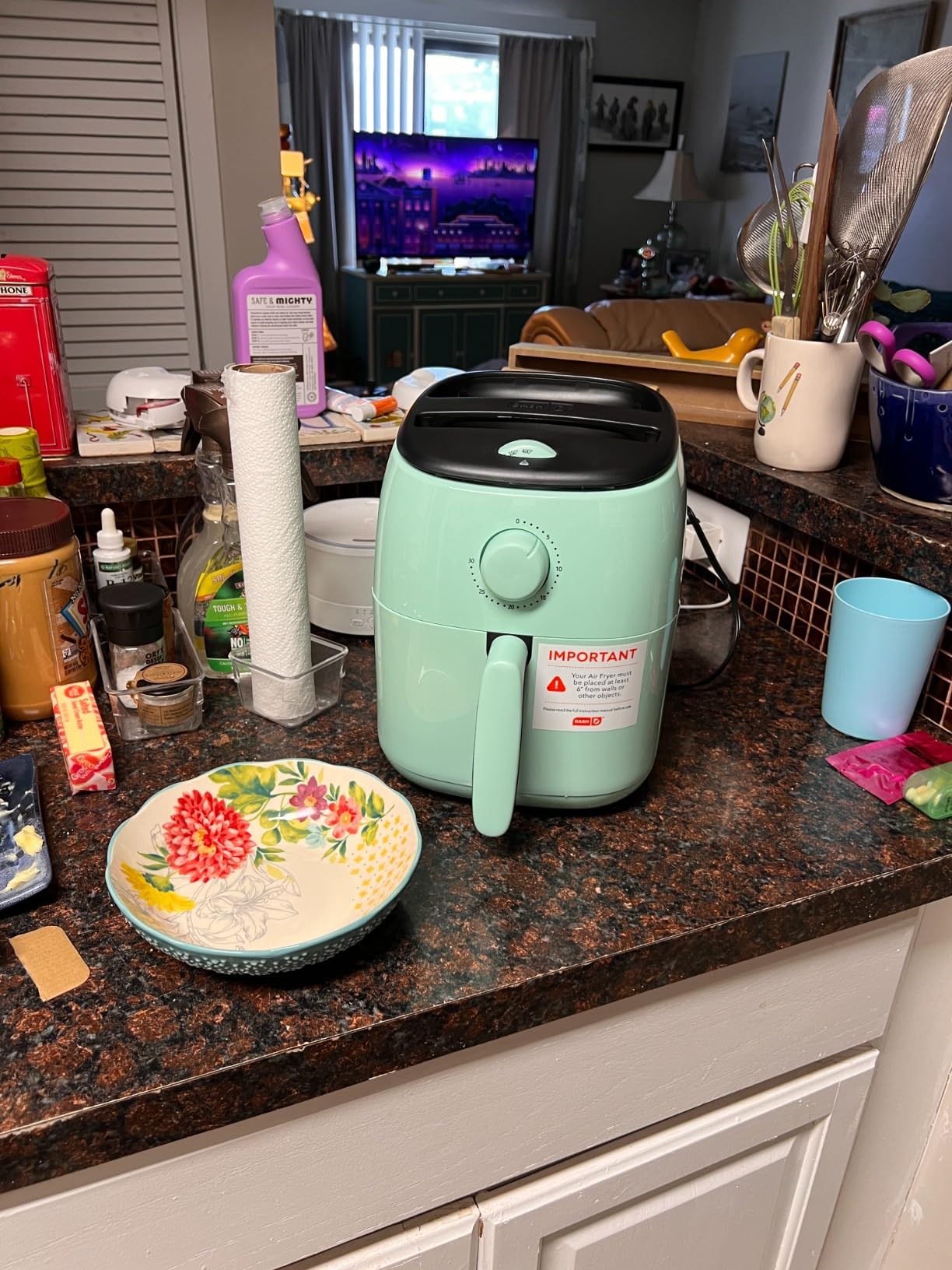 Dash Tasti-Crisp Air Fryer, 2.6 Quart, Teal customer photo 1