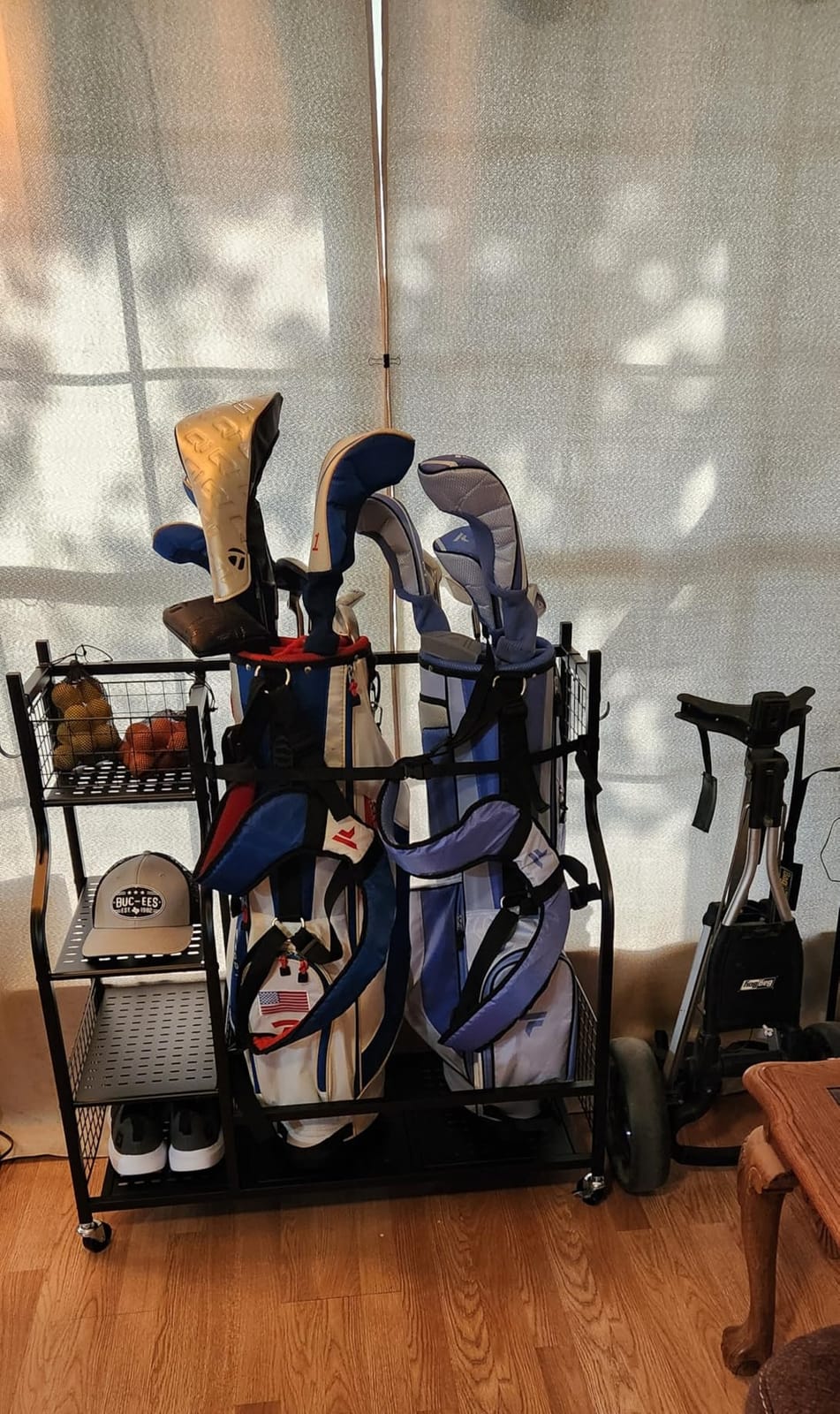PLKOW Golf Bag Storage Rack for Garage, Golf Equipment Organizer customer photo 1