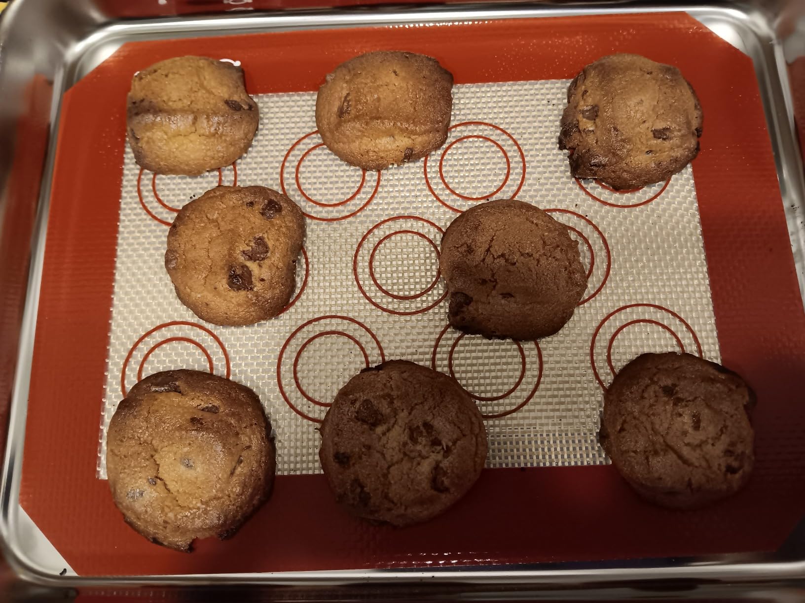 M MCIRCO Baking Sheet with Cooling Rack, Baking Mat Set, Set of 9 | Stainless Steel Cookie Pan with Cooling Rack, 3 Sheets + 3 Racks + 3 Mats, 10/12/16 Inch, Baking Pan, Easy Clean customer photo 1