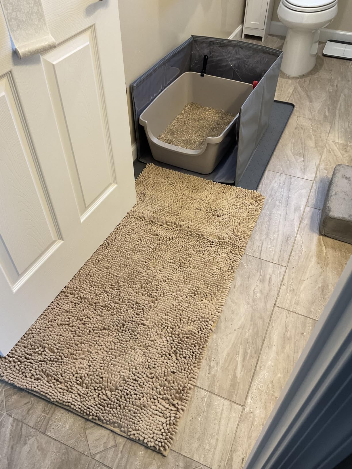 Muddy Mat® | Super Water Absorbent Door Mat Indoor, Microfiber Quick Dry Chenille Entryway Rug, Slip Resistant Front Door Mat, Indoor Mats for Entryway, Machine Washable Pet Rug, Grey 30