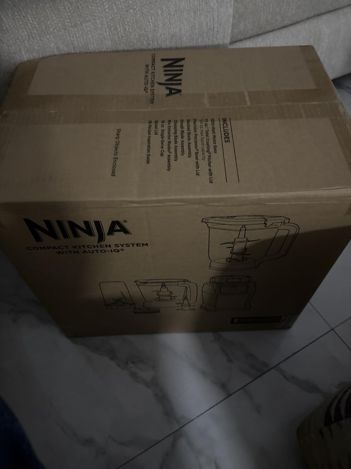Ninja Compact Kitchen System, Auto-iQ, 1200W, 72oz Pitcher, AMZ493BRN customer photo 1