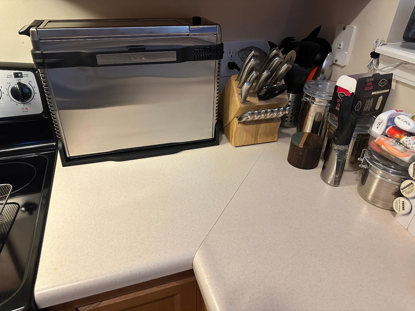 Ninja Foodi Smart Dual Heat Air Fry Oven, 13-in-1, Silver, SP351 | Smart Cook thermometer, 500F SearPlate, Air fry, sear crisp, roast, bake, dehydrate, 1800W customer photo 1