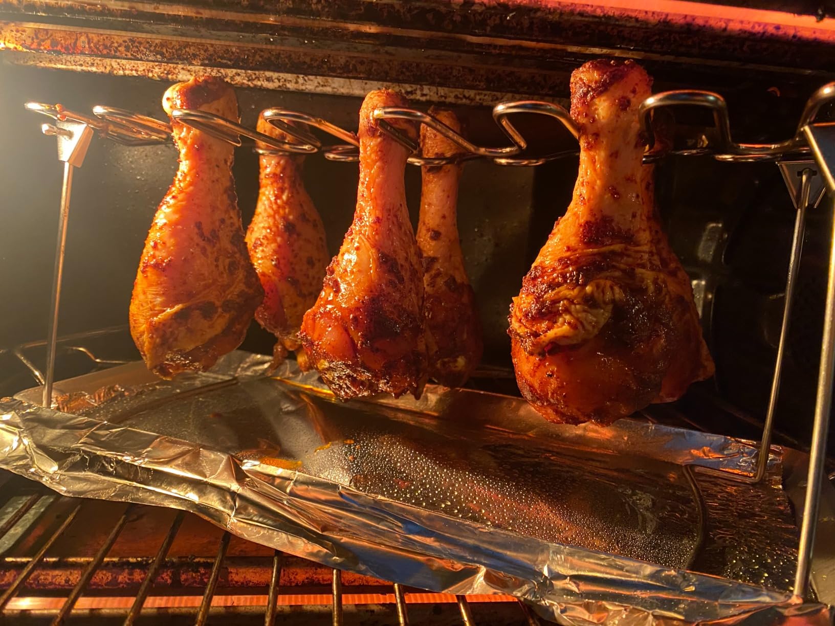 RTT Chicken Leg Rack for Grill with Drip Tray - Easy to Use 12 Slots Chicken Wing Rack - Premium Stainless Steel Chicken Drumstick Rack for Smoker - Chicken Drumstick Holder for Grill Accessories customer photo 1