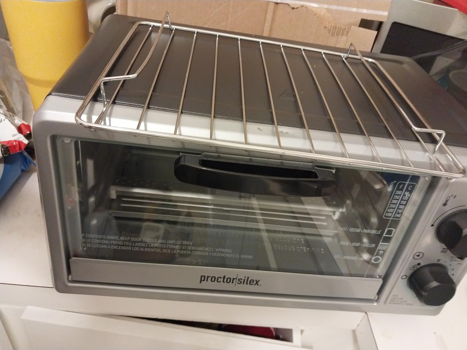 Proctor Silex 4 Slice Countertop Toaster Oven | Bake, Broil, Toast | 200-450F Adjustable Temp | 30 Minute Timer | Automatic Shutoff | Black and Silver | 31260G customer photo 2