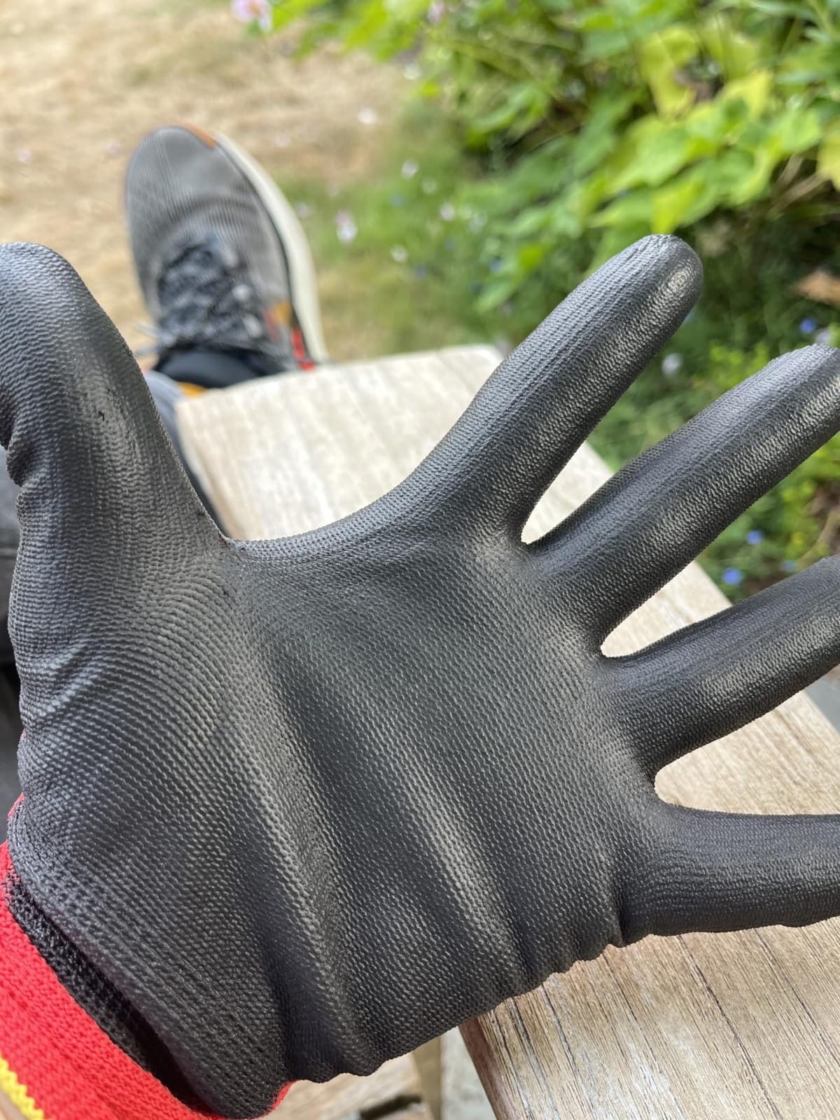 DULFINE Safety Work Gloves for Men & Women 12 Pairs, PU Coated Red L customer photo 2