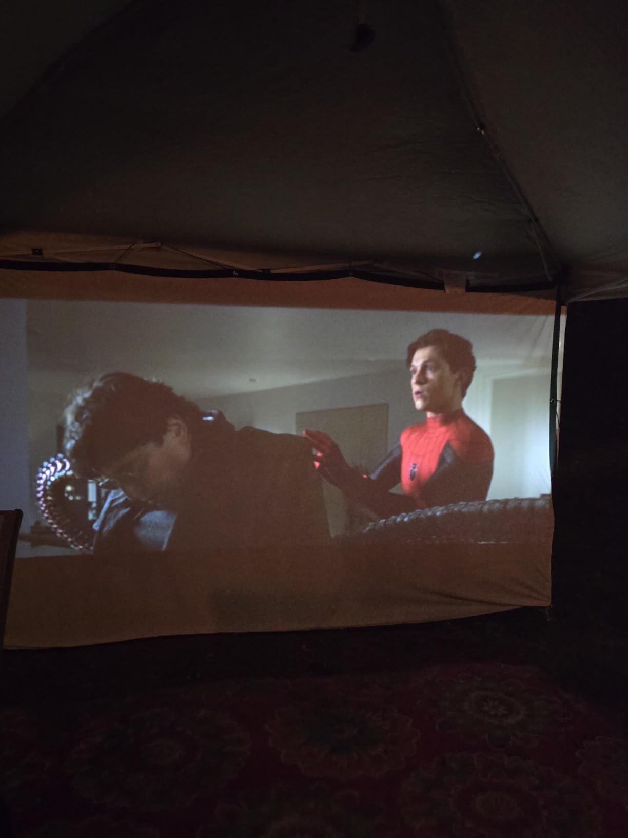 AAJK 150inch Outdoor Projector Screen Anti Crease Portable Movie Screen customer photo 2