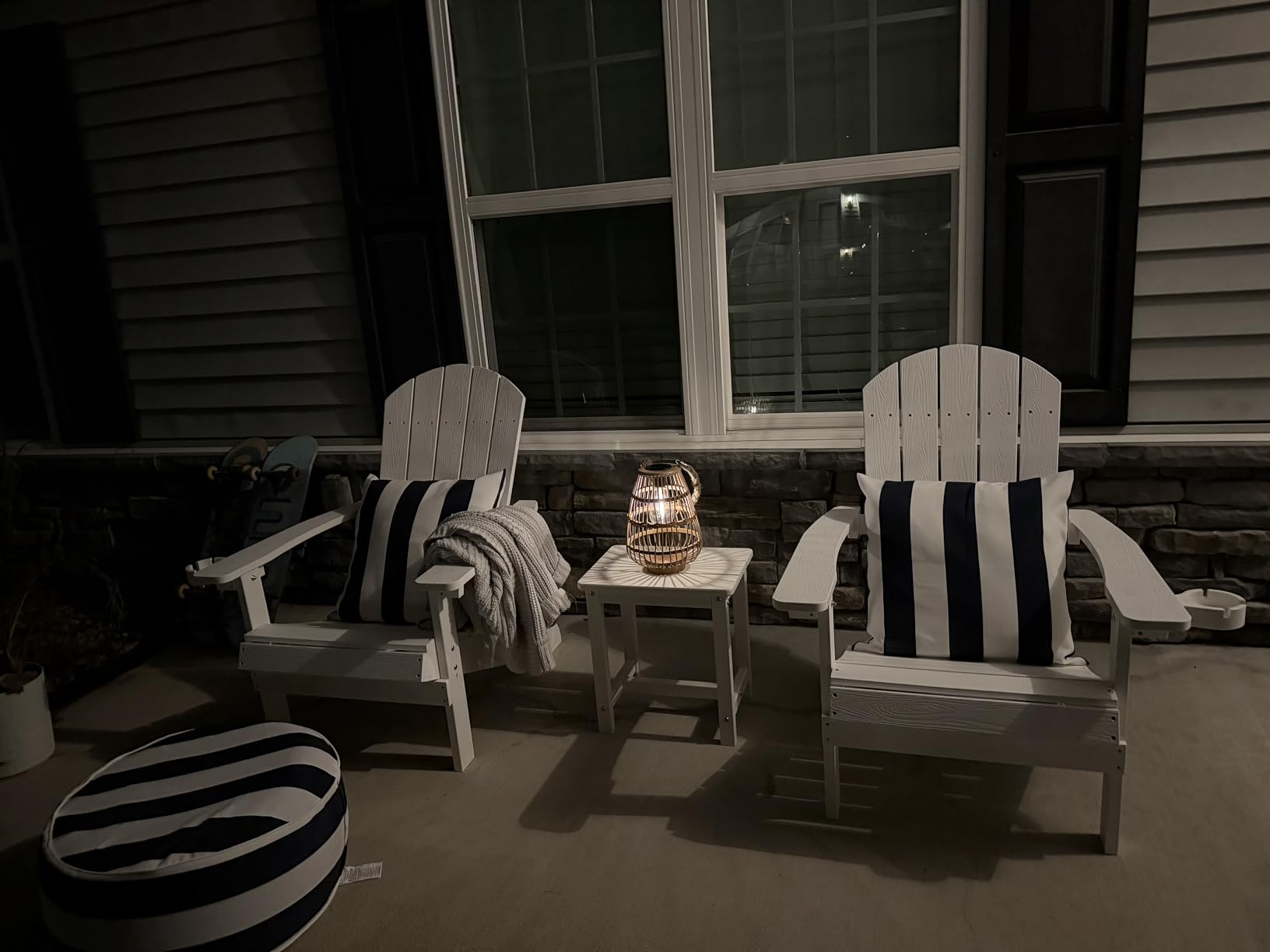 YEFU Adirondack Chair with Cup Holder, All-Weather Outdoor Chair, Black customer photo 1