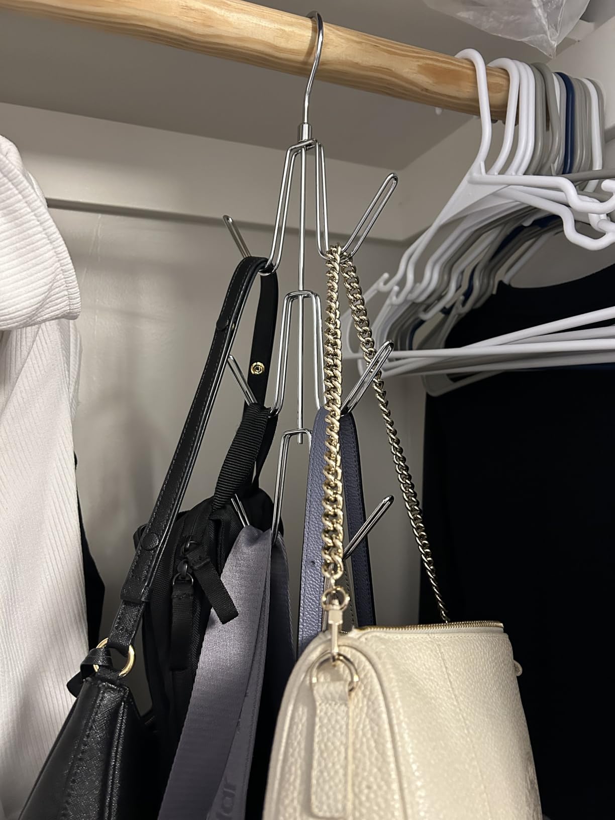 ZEDODIER 2 Pack Purse Hanger, Purse Organizer for Closet, Holds 12 Bags customer photo 1