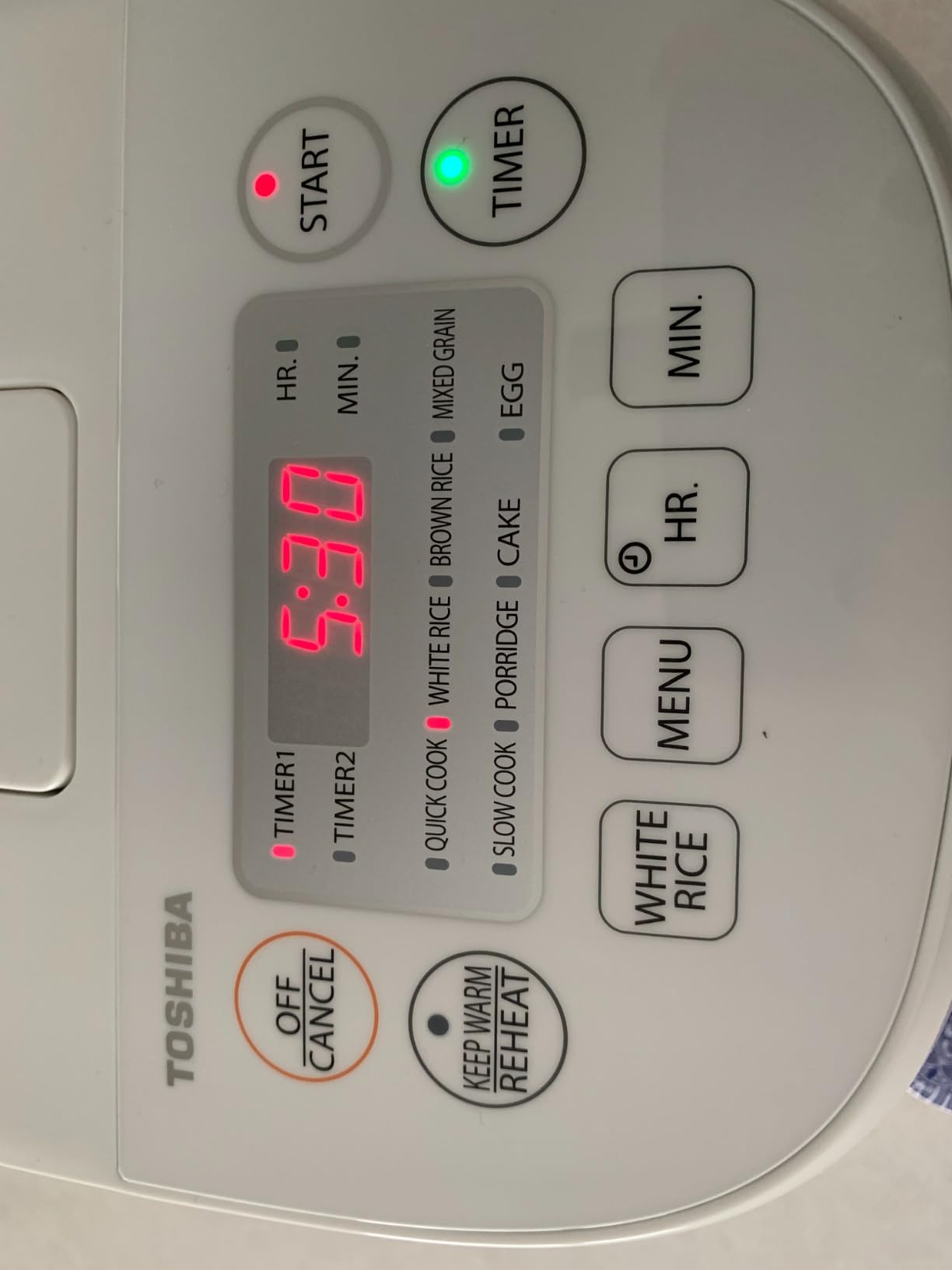 Toshiba Mini Rice Cooker, 3 Cups Uncooked, for 1-3 People, Steamer and Warmer, Fuzzy Logic, One-Touch Cooking, 24-Hour Delay Timer, Auto Keep Warm, White customer photo 1