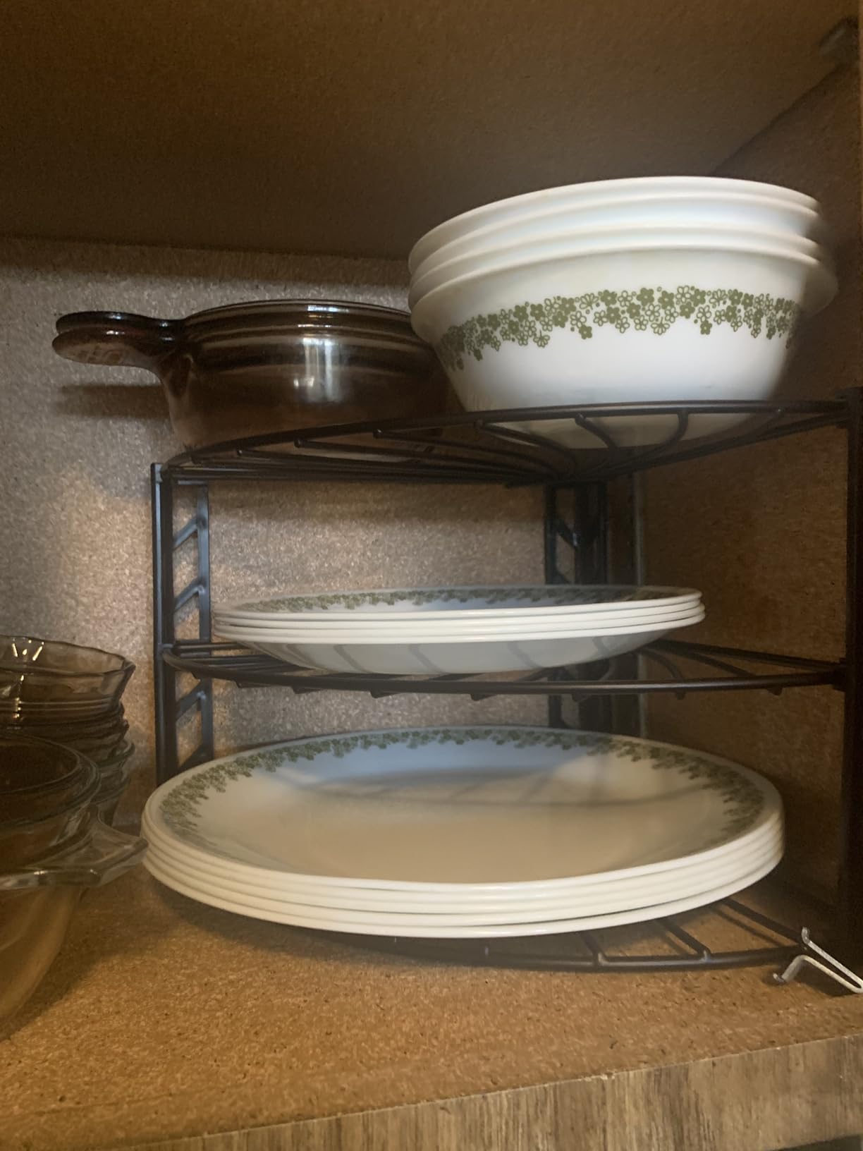 Simple Houseware 3-Tier Counter Corner Shelf Organizer, Bronze customer photo 1