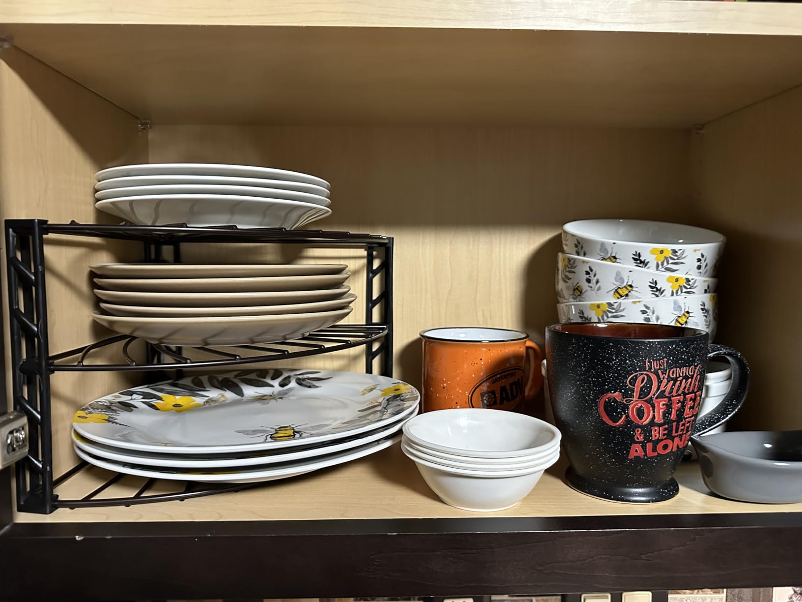 Simple Houseware 3-Tier Counter Corner Shelf Organizer, Bronze customer photo 2
