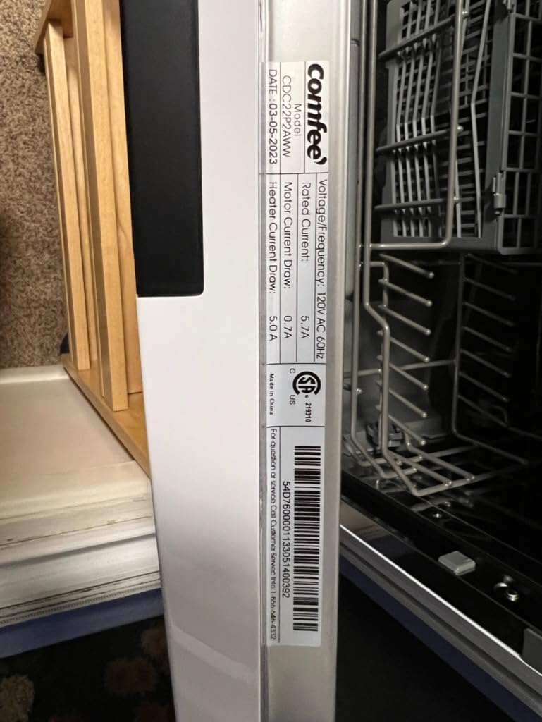 COMFEE' Countertop Dishwasher Portable, 6 Place Settings, Energy Star, 8 Washing Programs for RVs, Dorm and Apartment, Speed, Baby-Care, ECO and Glass, Quiet, White, Space-saving Design customer photo 1