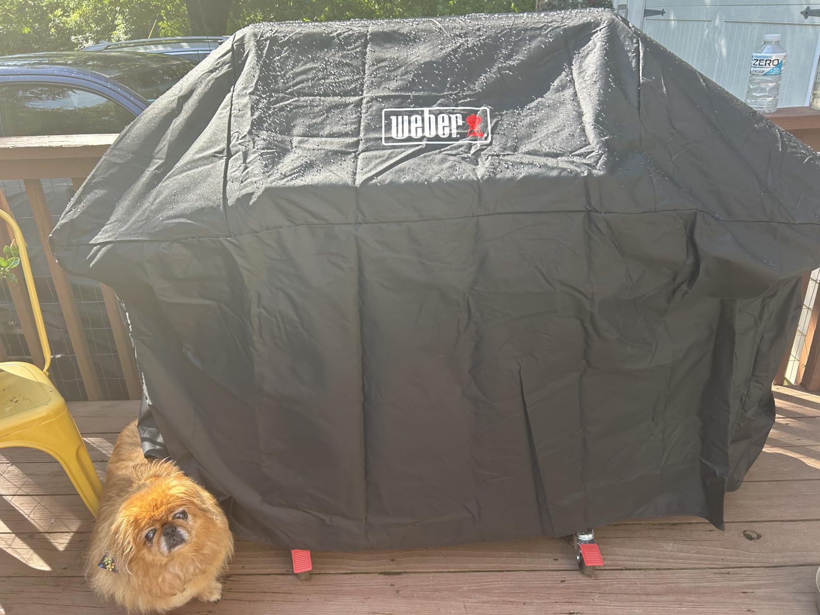 Weber Premium Outdoor Grill Cover for Select Genesis Gas Grills, Black | For Weber Genesis 300 Series 3-Burner - Water-Resistant, Durable Grill Cover, Secure Fastening Straps, Grill Protection customer photo 2