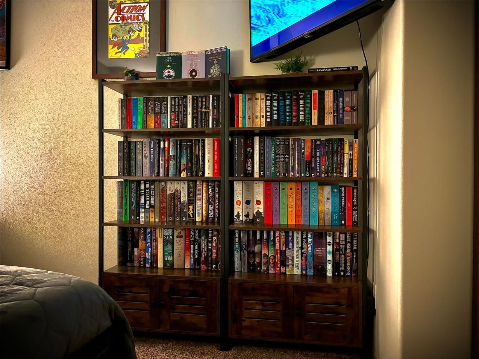 IRONCK Bookcase with Doors and Open Shelves for Home Office and Living Room customer photo 1