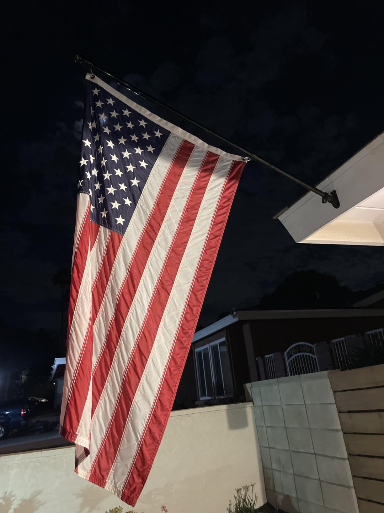 Black Flag Poles for Outside House - 6ft Tangle Free Flag Pole for House,Heavy Duty Metal Flagpole,Outdoor Flagpoles Residential for Porch,Fence (Without Bracket) customer photo 1
