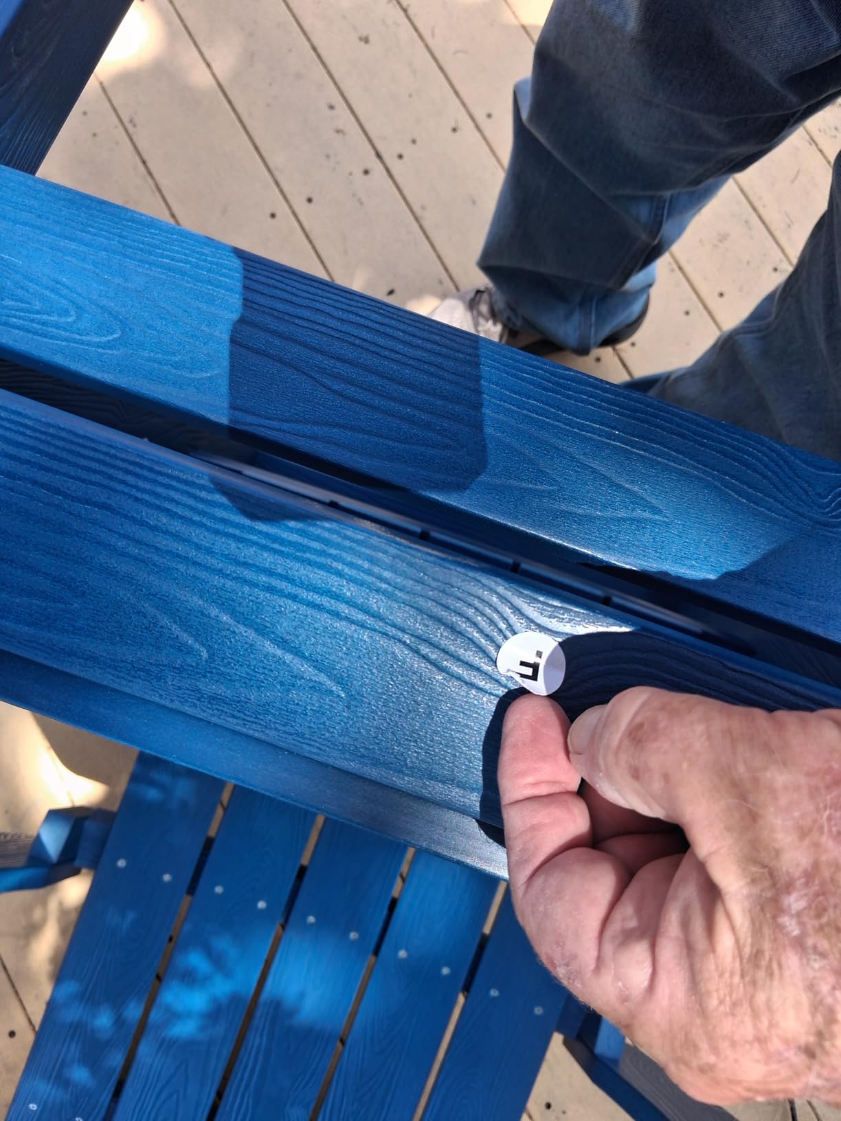 YEFU Adirondack Chairs Set of 2 with Cup Holder, Weather Resistant, Blue customer photo 1
