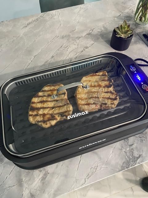 Smokeless Grill Indoor, CUSIMAX Electric Grill, 1500W Indoor Grill, Black customer photo 2