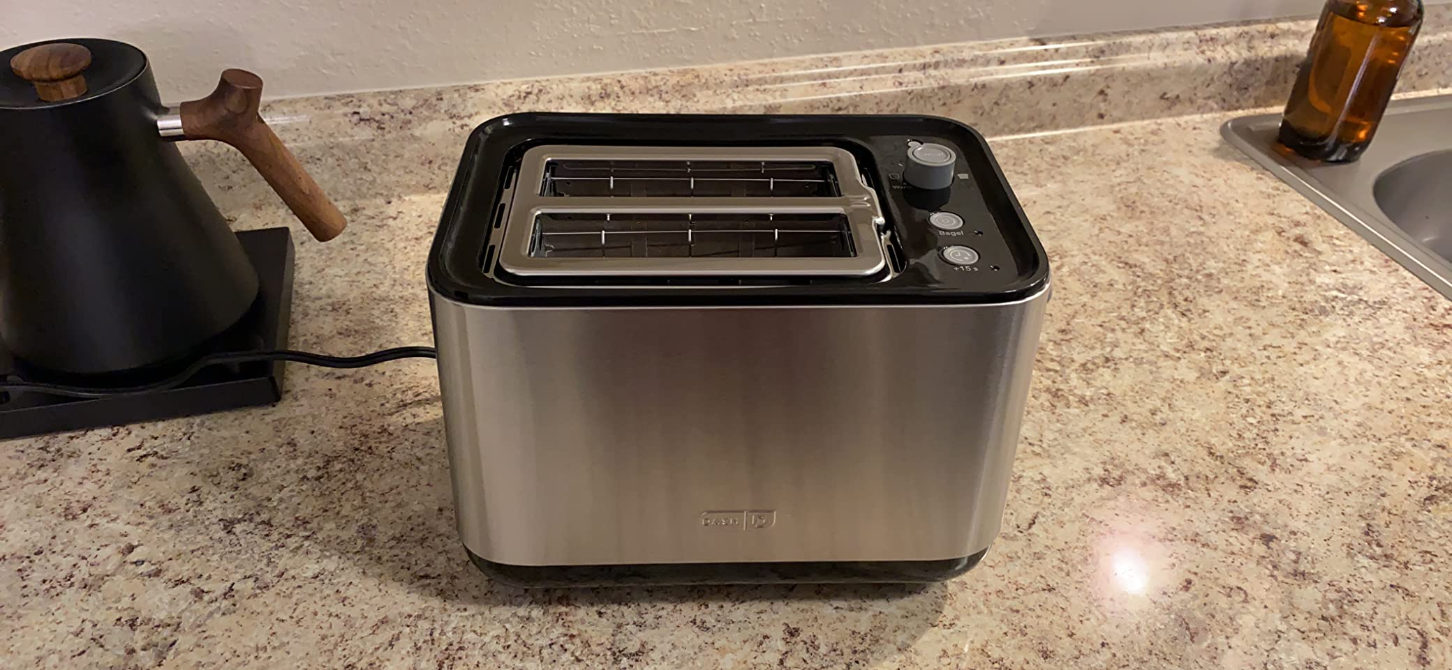 Dash SmartStore 2-Slice Toaster - Five-Browning Levels, Extra-Wide Slots & Compact Size - Included Storage Lid - 1-Touch Bagel & 15-Second Functions - Black customer photo 2