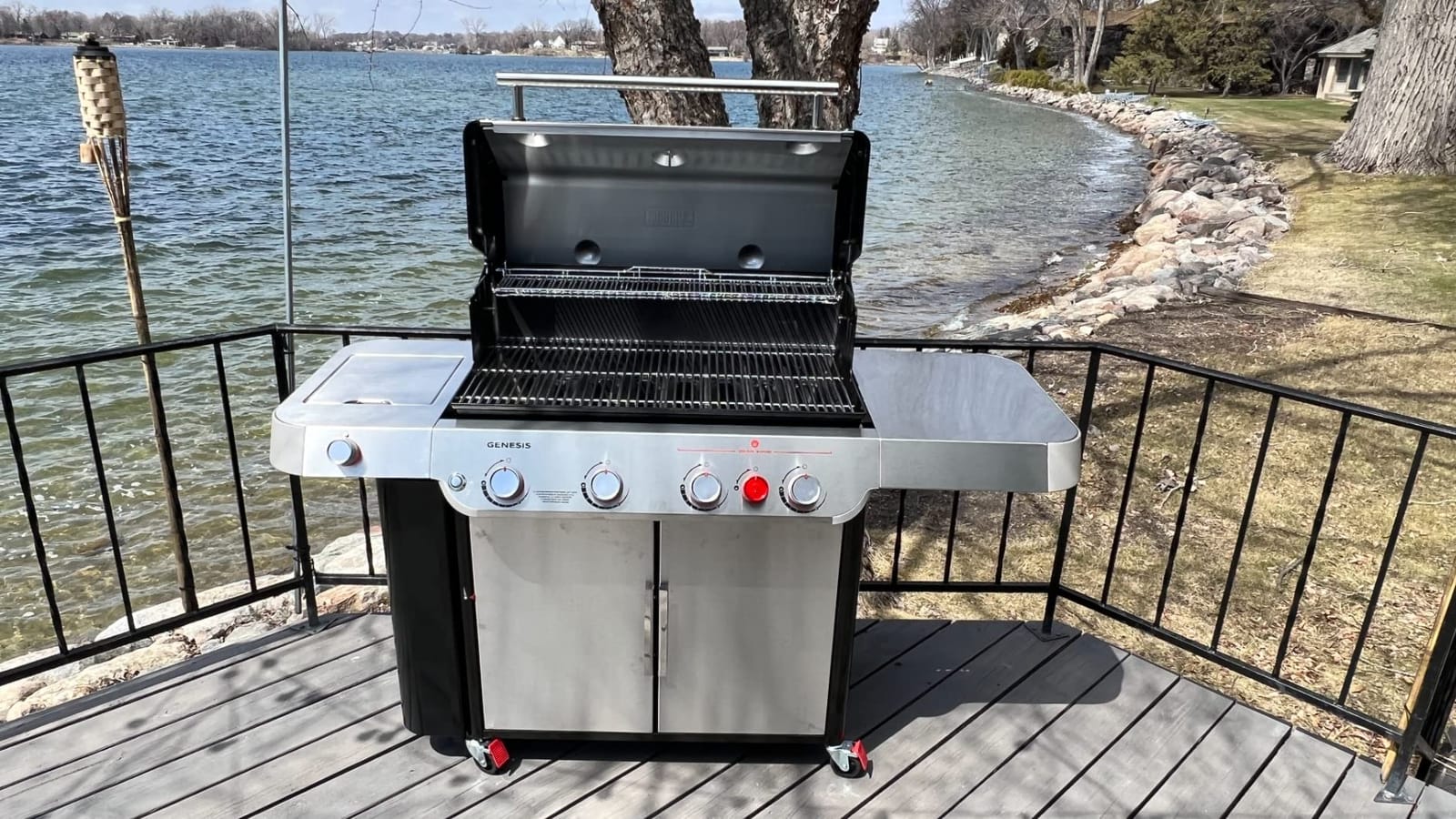 Weber Genesis S-435 Gas Grill, Propane Grill, Stainless Steel BBQ Grill | 4 PureBlu Burners, Sear Zone, Side Burner, Stainless-Steel Grates and XL Side Table, Storage, Weber Grill for Outdoor Cooking customer photo 2