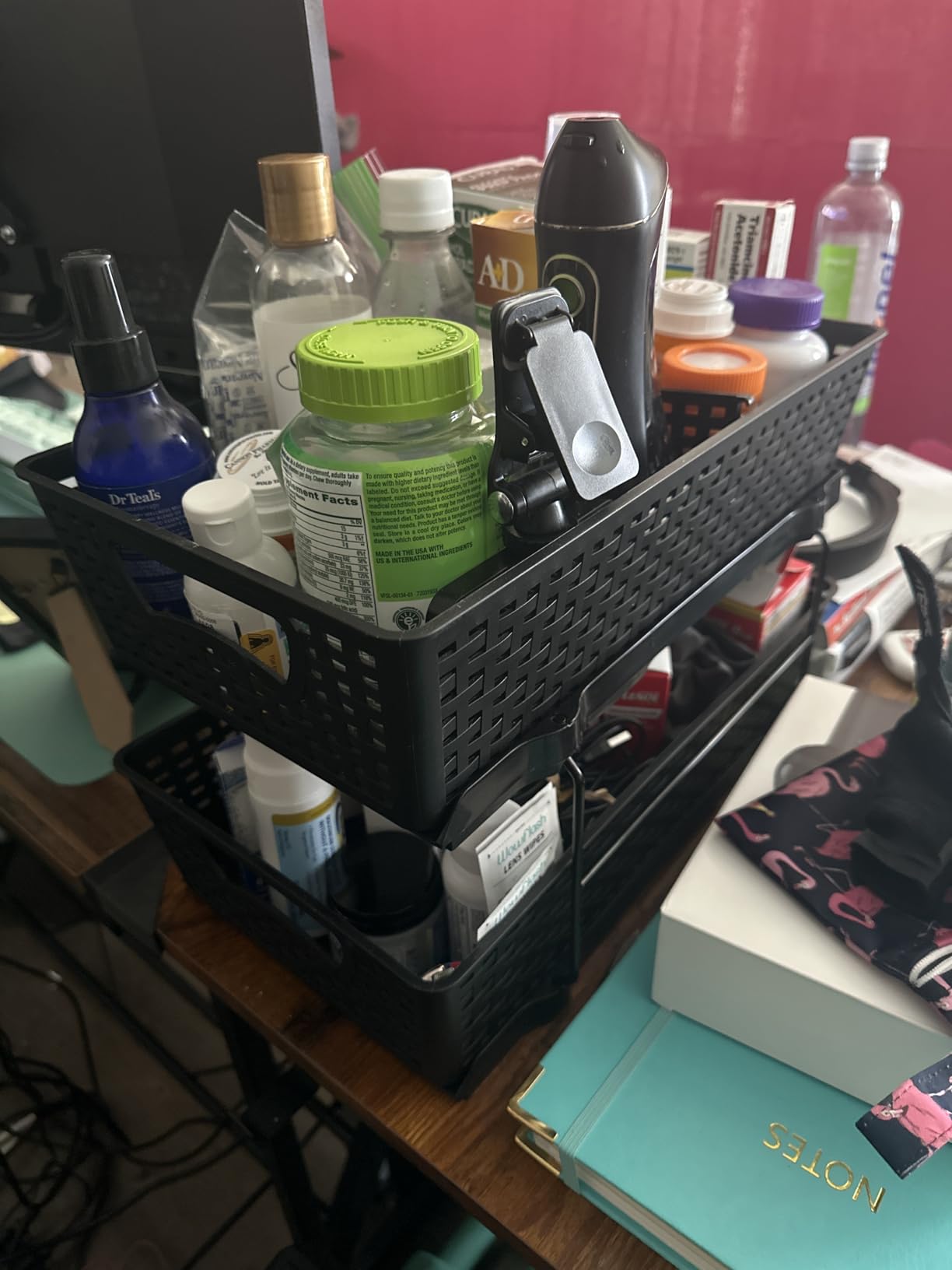 Simple Houseware 2 Tier Pull-Out Sliding Drawer Under Sink Storage, White customer photo 1
