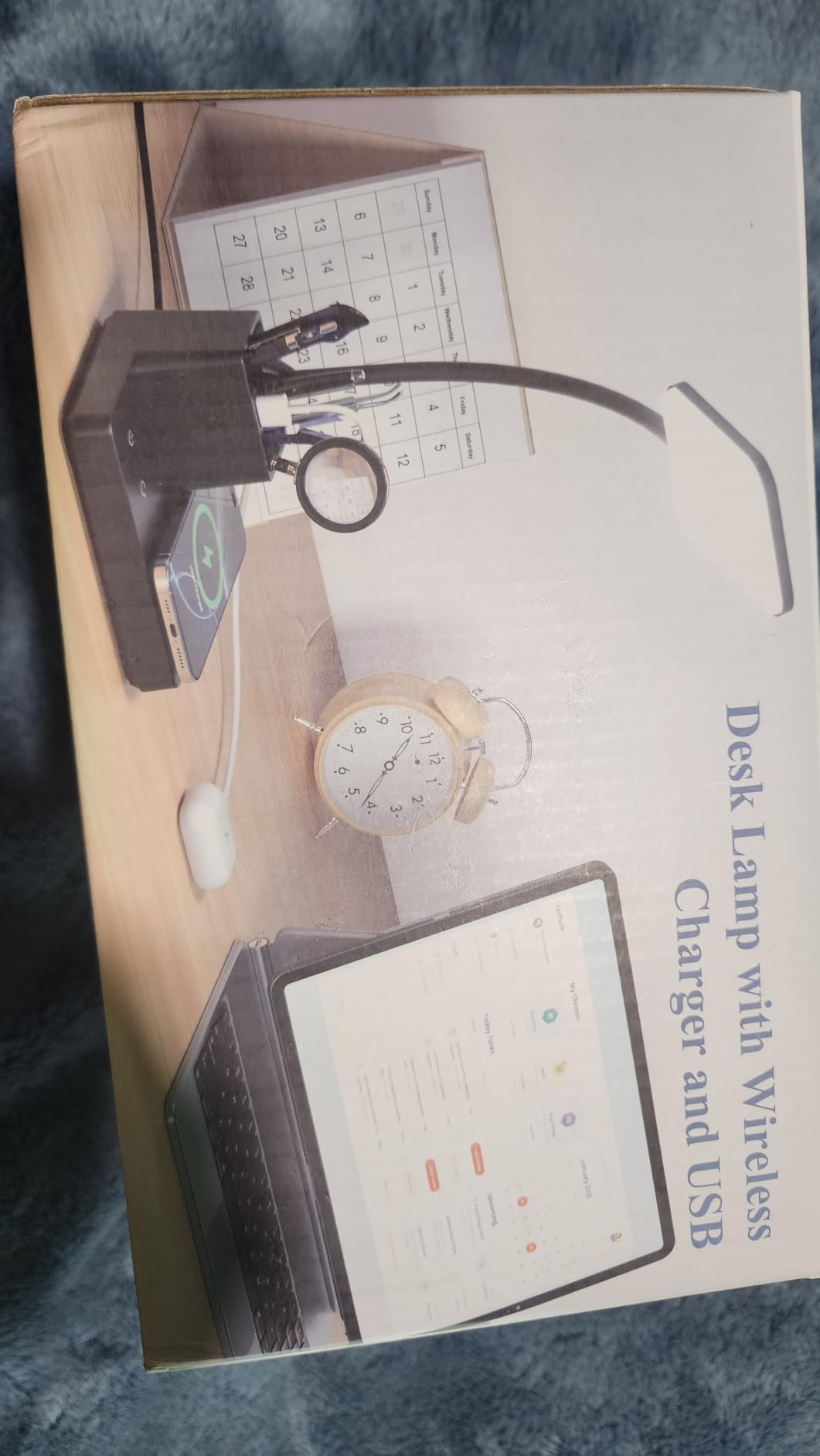 LED Desk Lamp with 10W Wireless Charging & Pen Holder, Black | CRI 95, 800LM, Stepless Dimming, 3 Modes, 360°Flexible Arm, Touch, Study Table Lamp for Home Office, Dorm Room, with Adapter customer photo 1