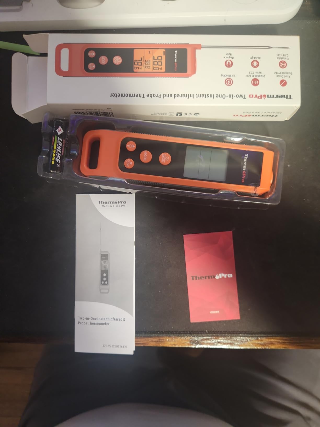 TempPro TempScan 2-in-1 Infrared Thermometer Gun with Meat Probe | Instant Read Thermometer for Grilling, Non-Contact Infrared Thermometer for Cooking Pizza Oven Griddle HVAC Pool AC Vent customer photo 1