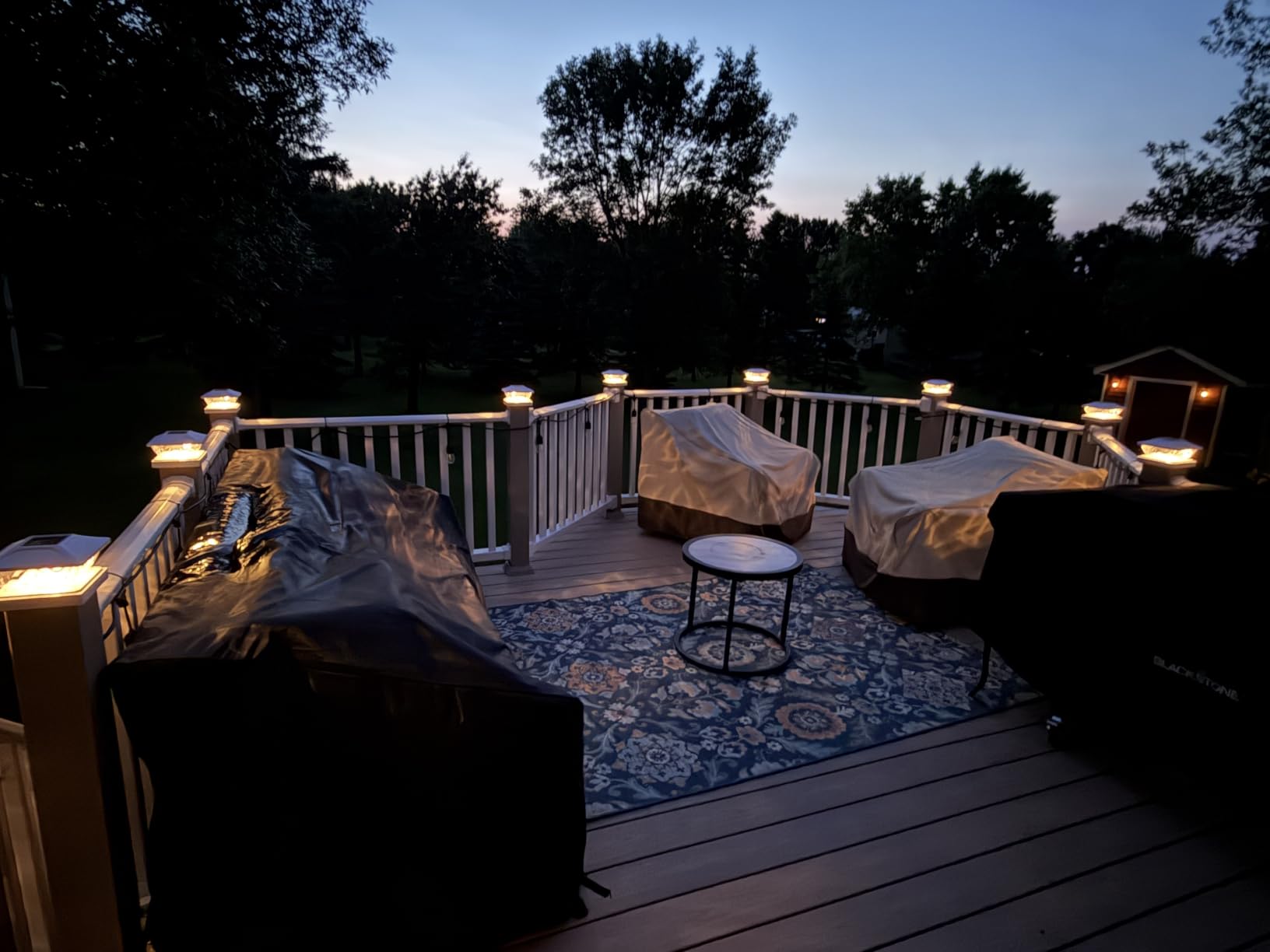 Solar Post Cap Lights Outdoor 6 Pack, 2 Modes Bright Fence Post Solar Lights Outdoor Waterproof, Deck Fence Post Cap Light Solar Powered for 4x4 4.5x4.5 5x5 Posts for Garden Decor customer photo 2