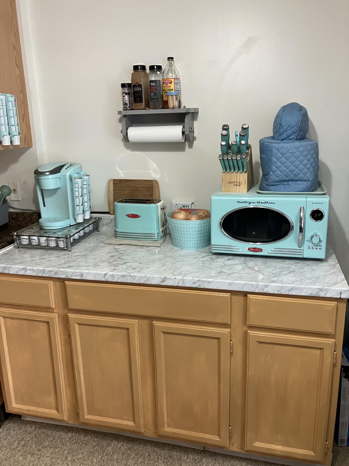 Nostalgia Countertop Microwave Oven with Easy Clean Interior - Retro Microwave with LED Display & Child Lock- Compact 0.7 Cu. Ft. Oven With 12 Pre-Programmed Settings for Quick Cooking- 700-Watts-Pink customer photo 1