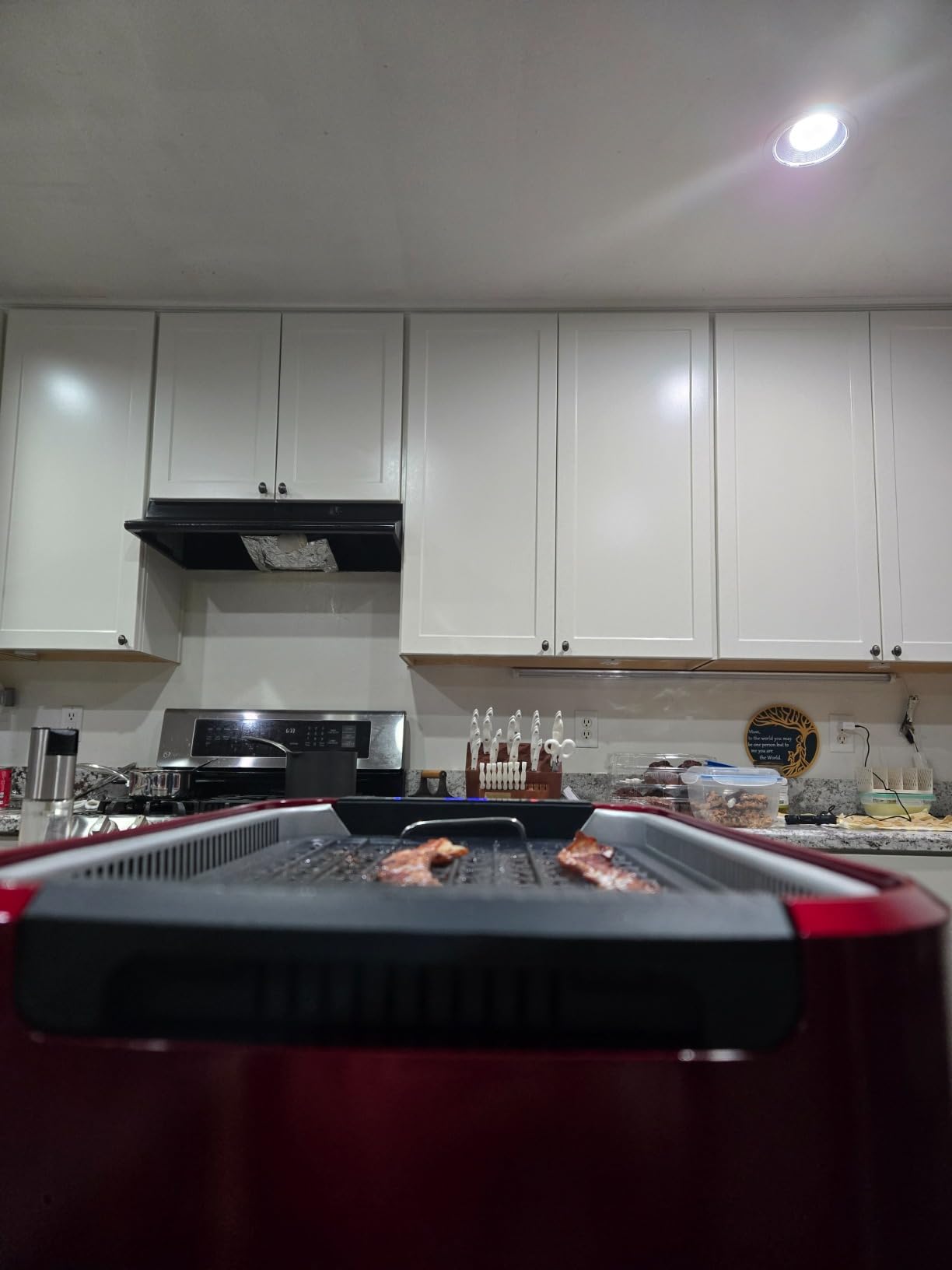 Smokeless Indoor Grill, Techwood 1500W Electric Grill Portable Korean Grill Non-Stick Grill Plates with Temperature Control, Removable Drip Tray, Tempered Glass Lid, Dishwasher-Safe customer photo 2