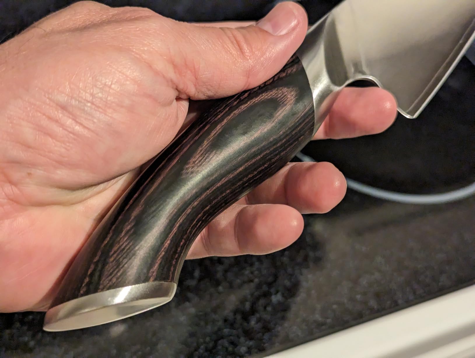 HOSHANHO Kitchen Knife in Japanese High Carbon Steel, Professional High-Class Chef's Knife 8 inch, Non-slip Ultra Sharp Cooking Knives with Ergonomic Handle customer photo 2