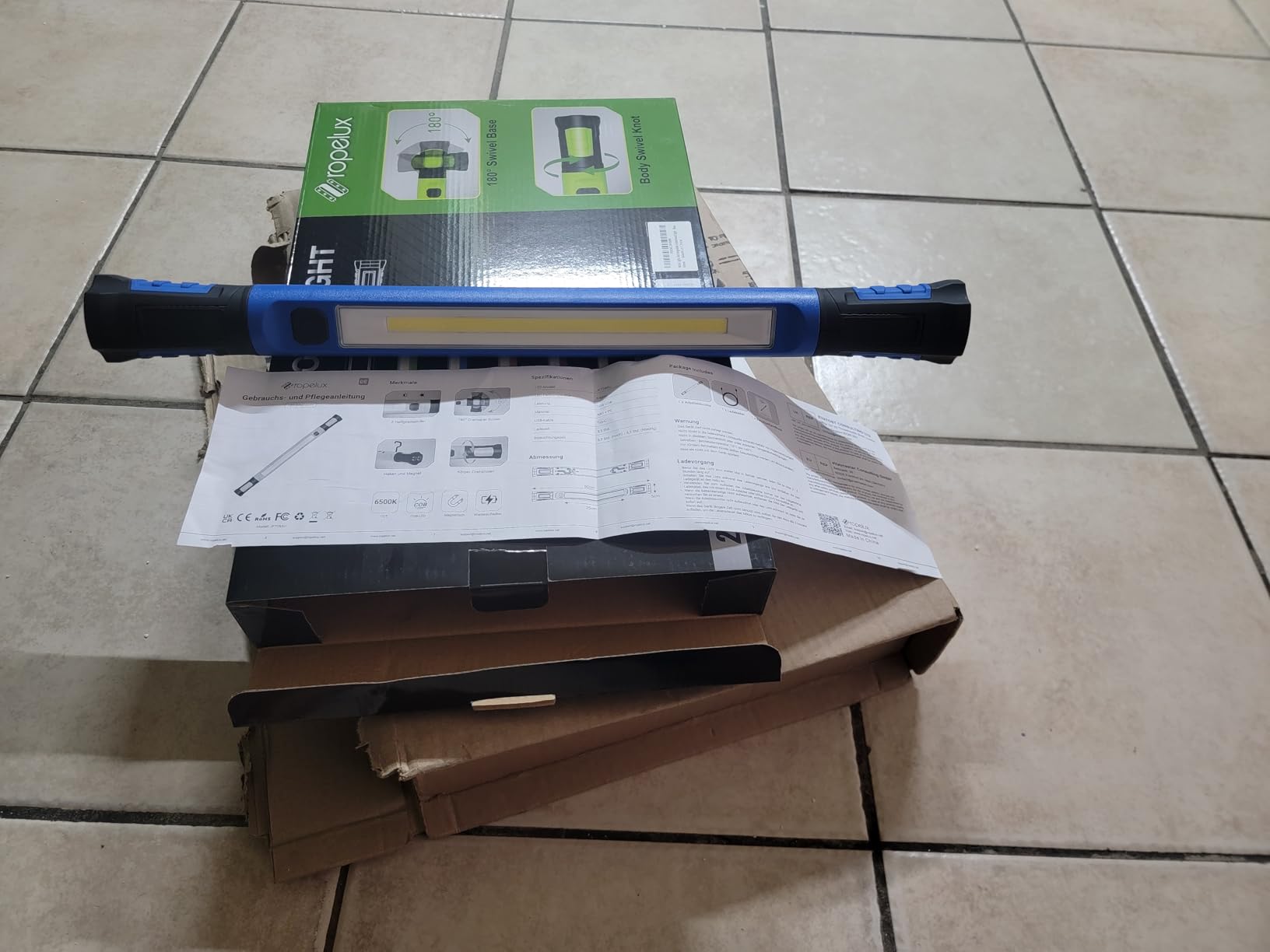 Work Light, 2500LM Bright Mechanic Under Hood Work Light Bar, Green, 1 Pc customer photo 1