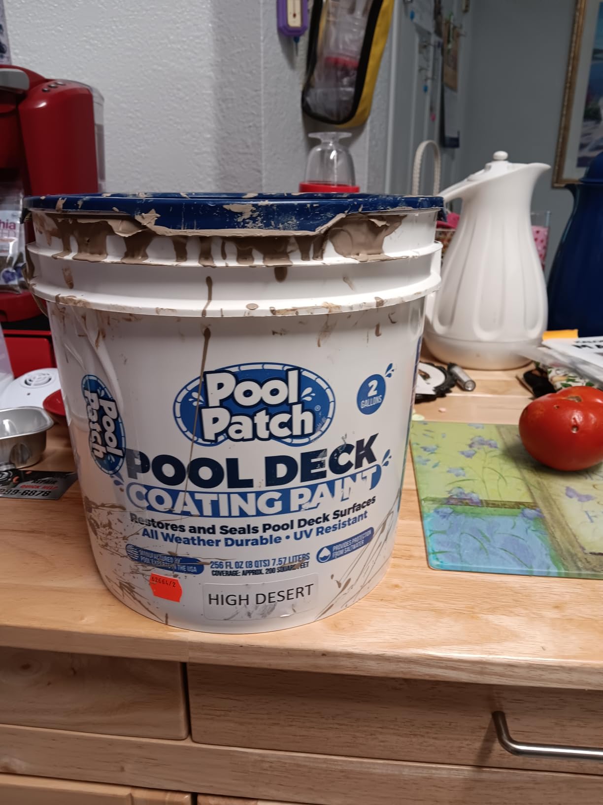 Pool Patch Pool Deck Paint Coating 2 Gallon - UV Resistant Cool Coating for Pool Decks - Roll or Spray Concrete Paint That Restores, Repairs, and Seals Cool Deck Surfaces - Covers 200 SF of Decking customer photo 2