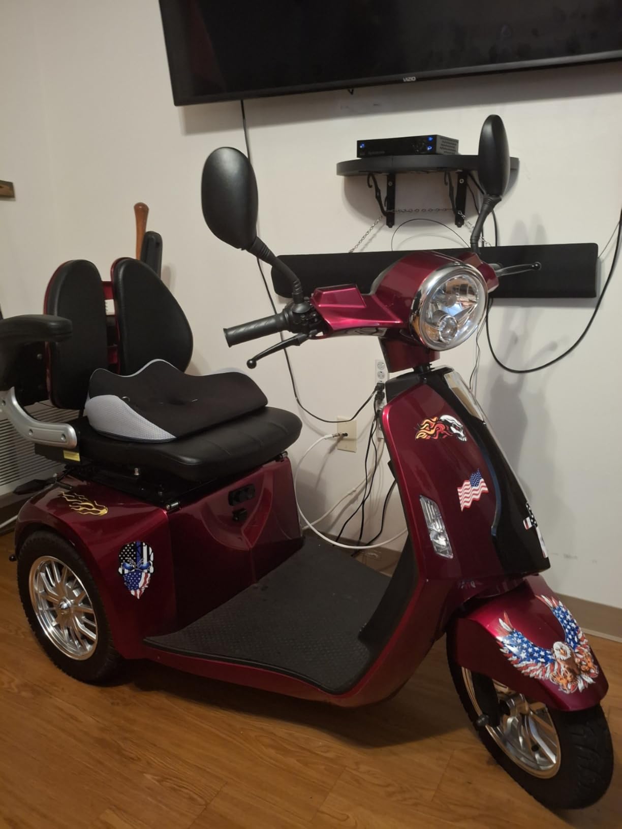 Heavy Duty 3 Wheel Mobility Scooters for Seniors & Adults 500lbs Capacity - Electric Powered Wheelchair Device - 800W All Terrain Fast Mobility Scooter for Outdoor w/Long Range Battery Romote Key customer photo 1